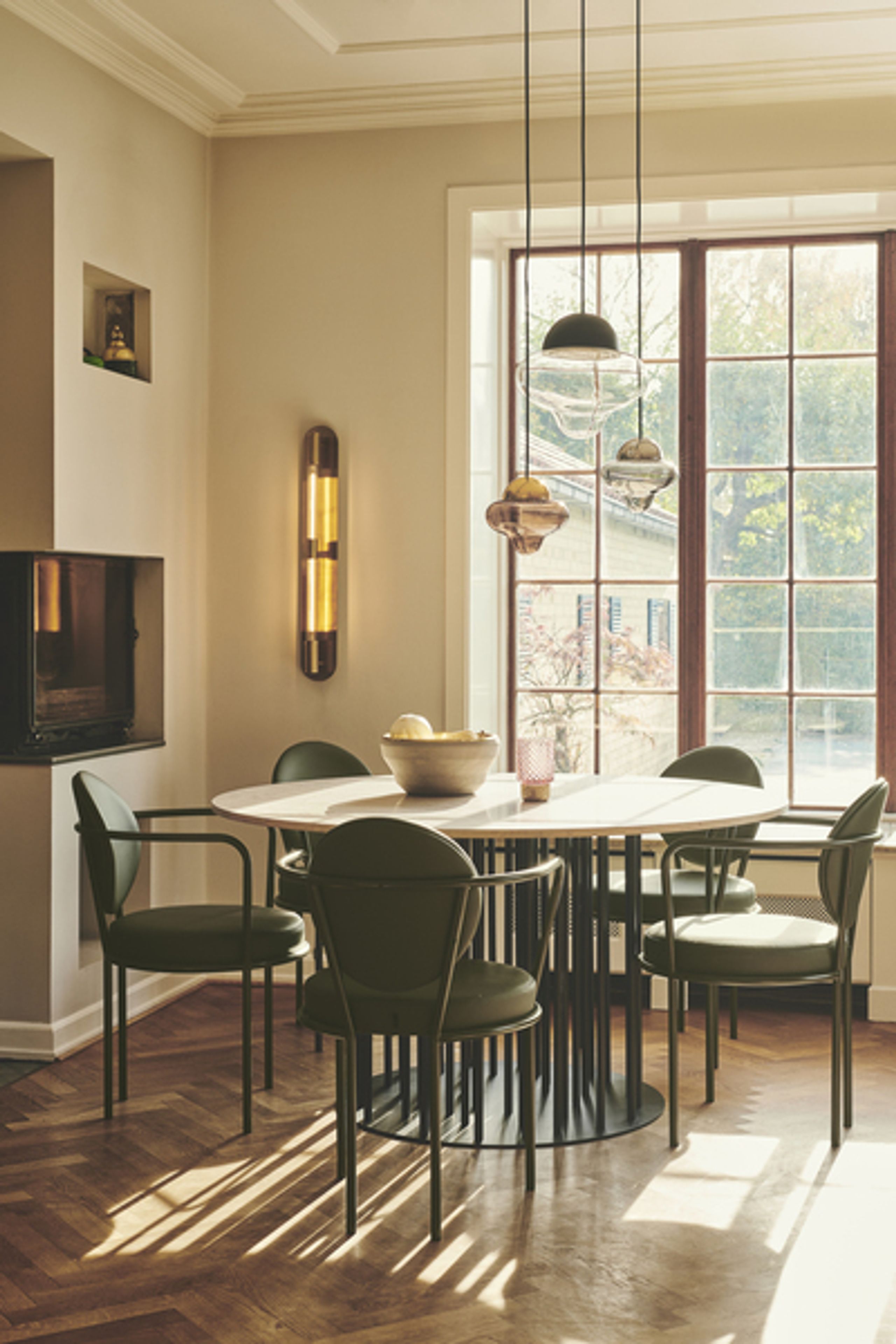 Design By Us - Spisebordsstol - Casablanca Chair - Colored Frame - Polyester Nevotex Lido Trend - Dust