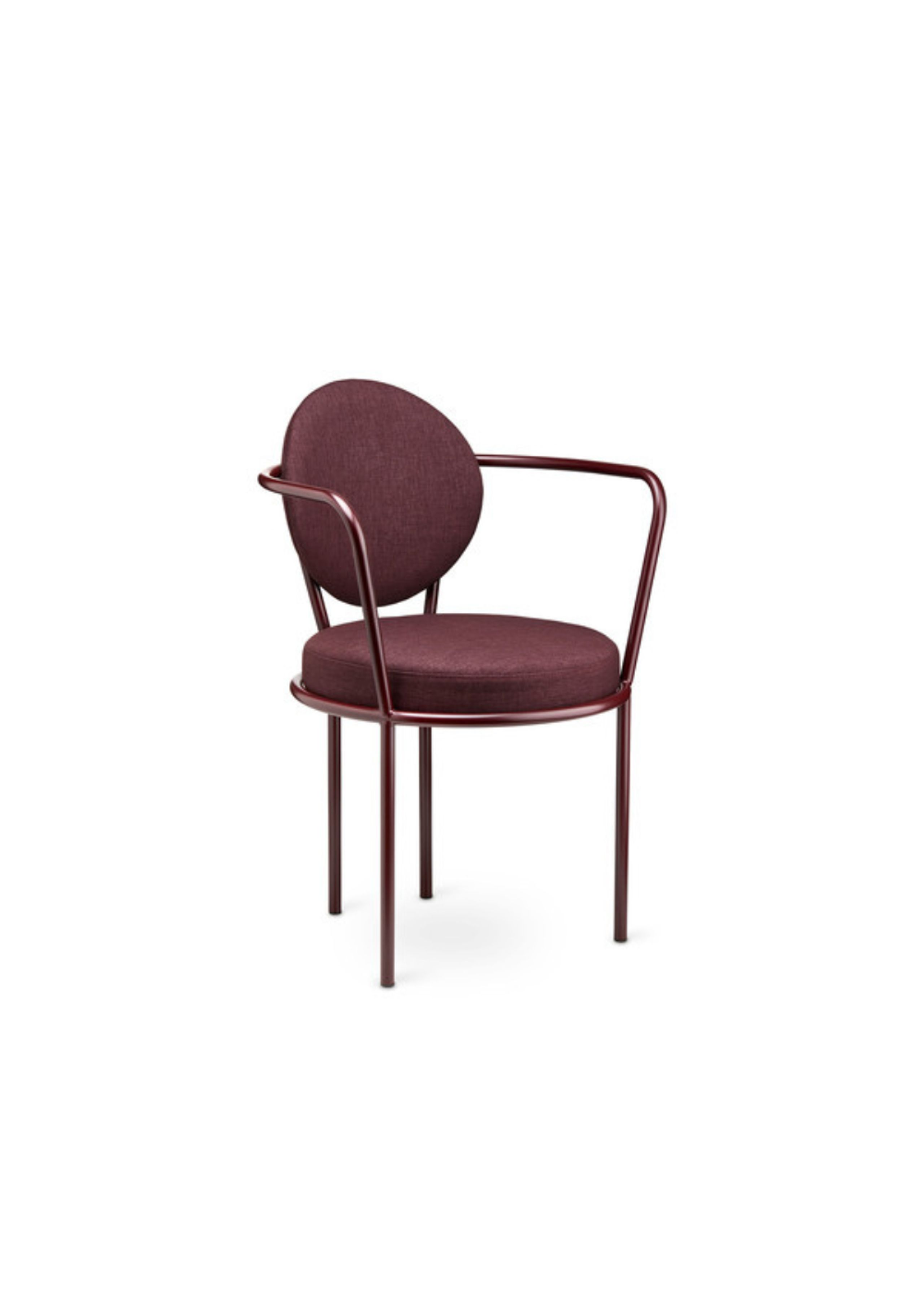 Design By Us - Spisebordsstol - Casablanca Chair - Colored Frame - Trevira CS Kvadrat Reflect Relate - Plum