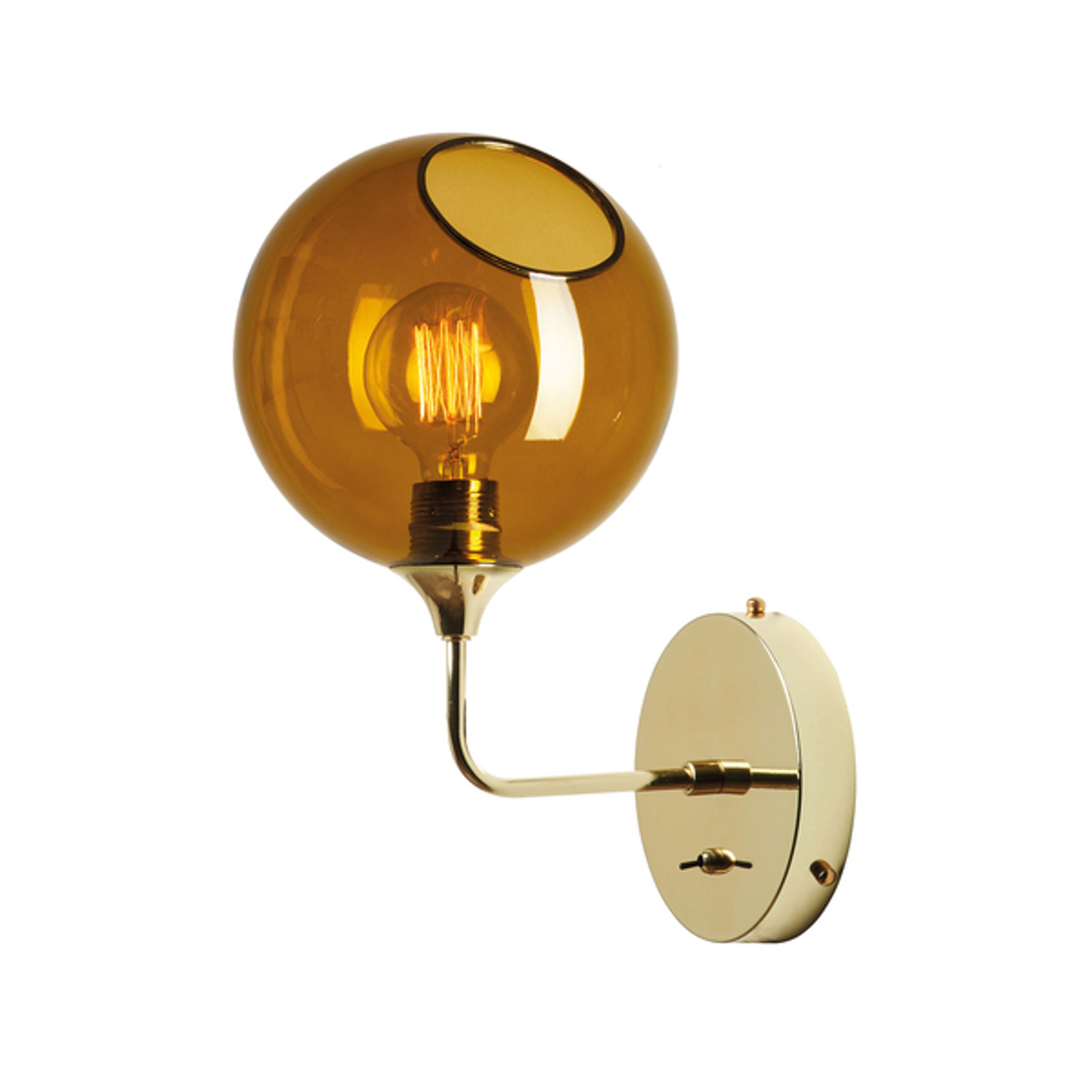 Design By Us - Wandlamp - Ballroom Wall Lamp - Amber/Gold