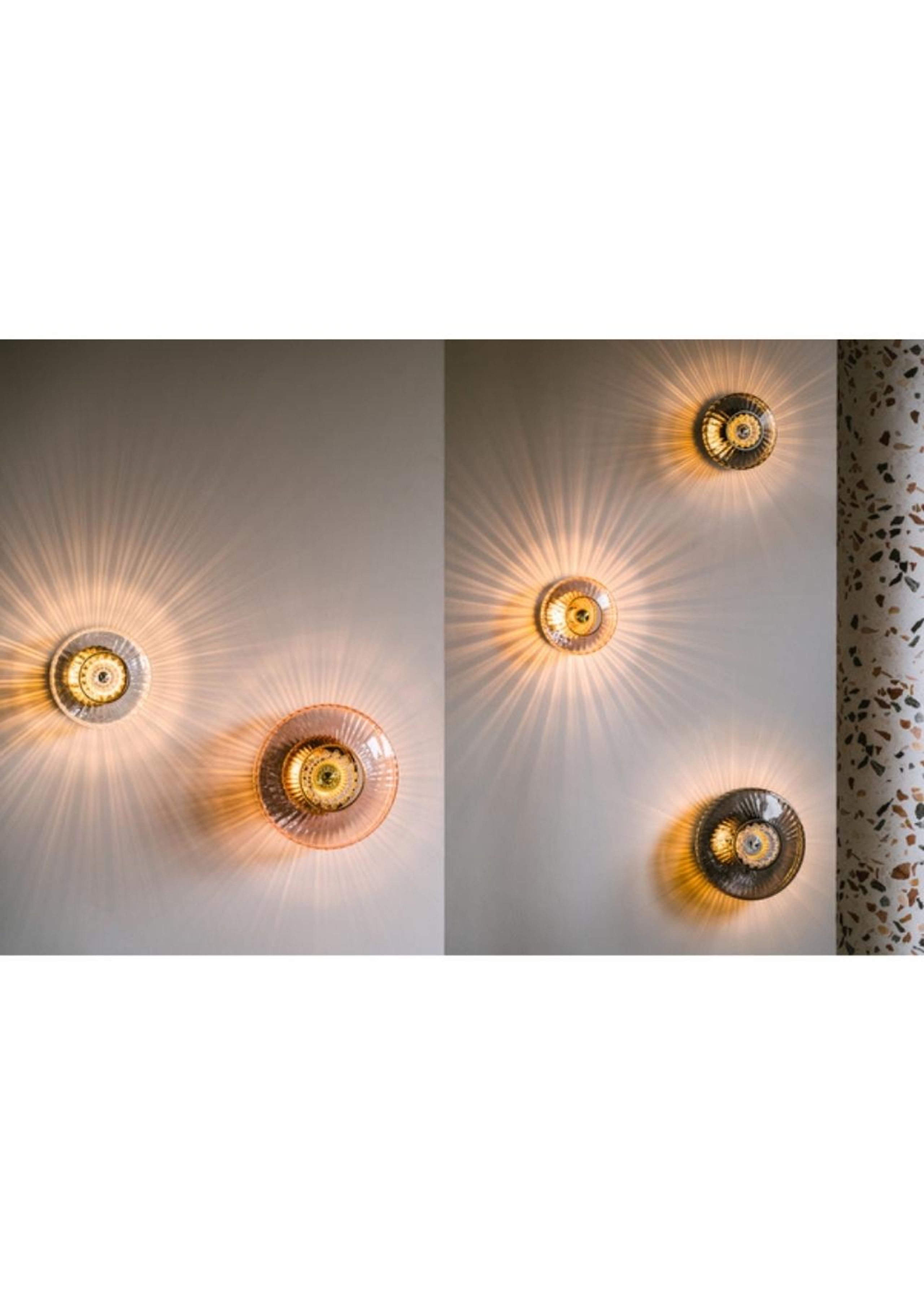Design By Us - Lampa ścienna - Wave Optic Wall Lamp - Smoke