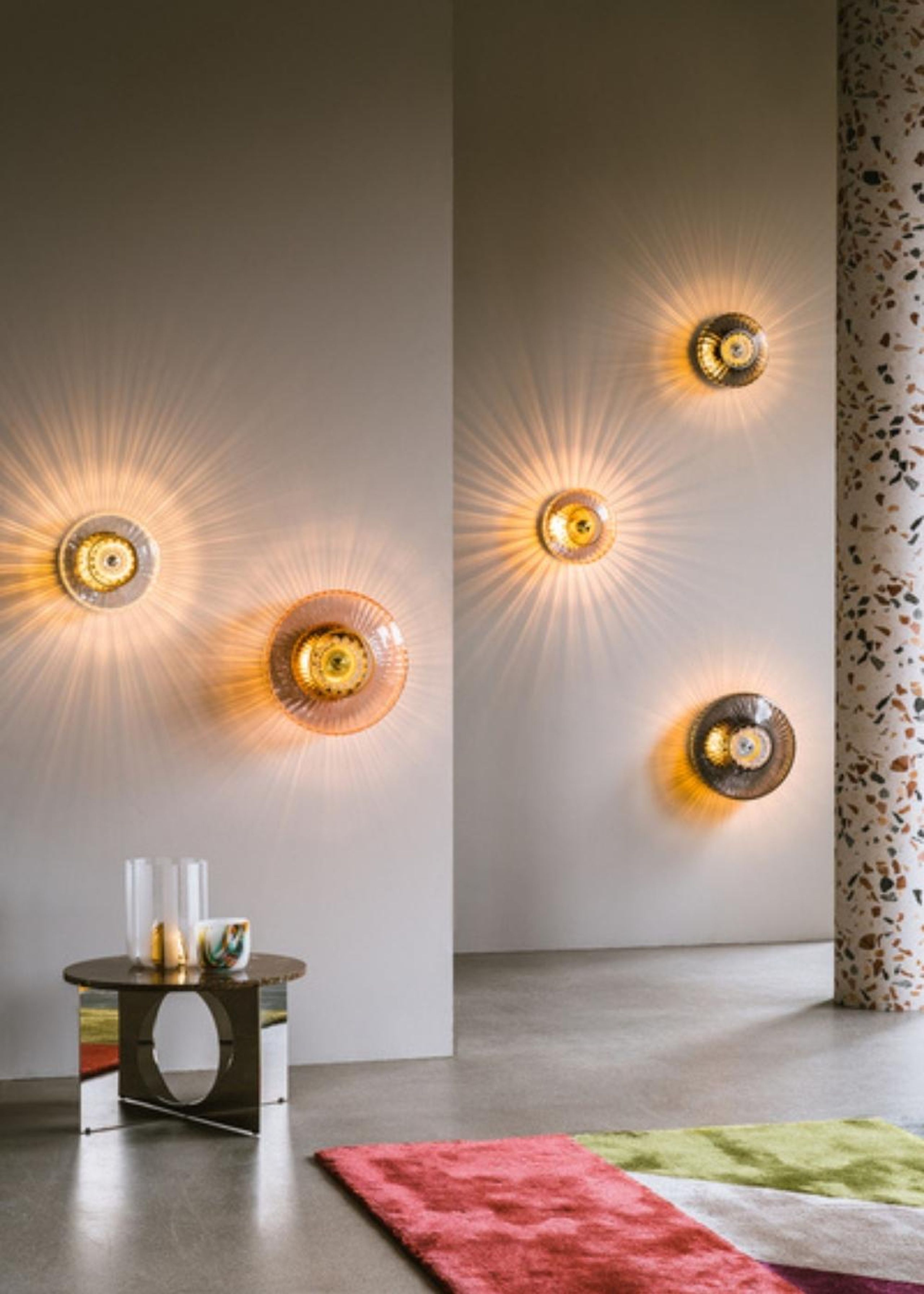 Design By Us - Lampa ścienna - Wave Optic Wall Lamp - Smoke