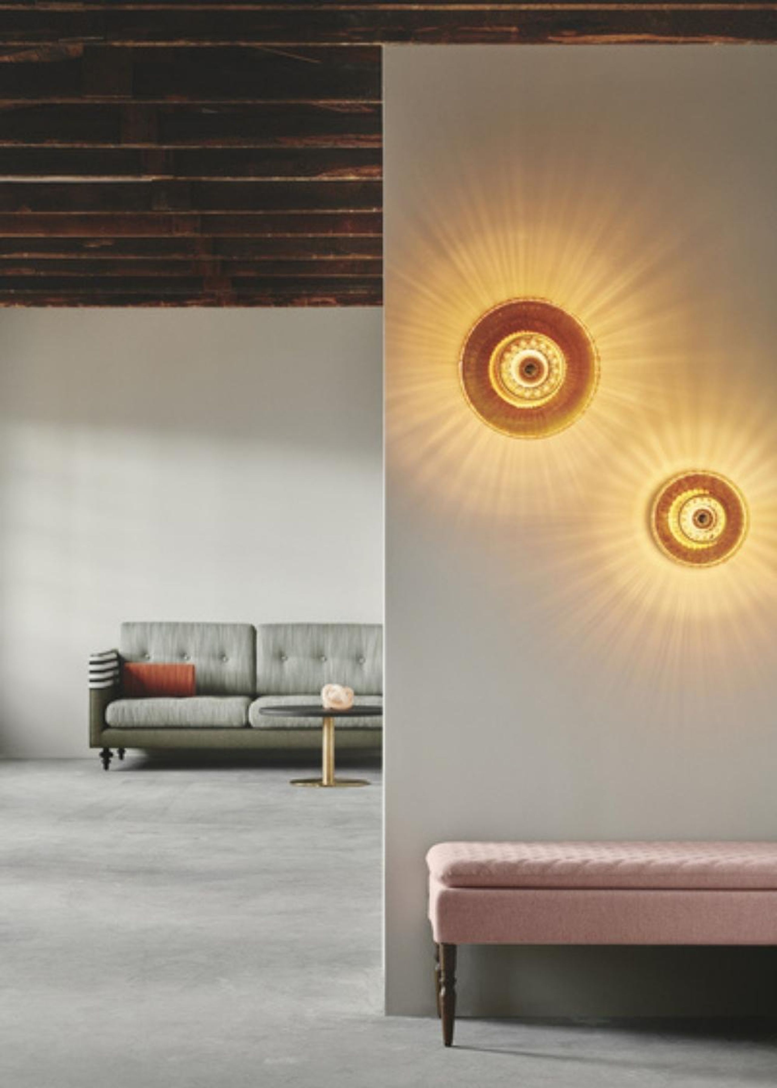 Design By Us - Lampa ścienna - Wave Optic Wall Lamp - Smoke