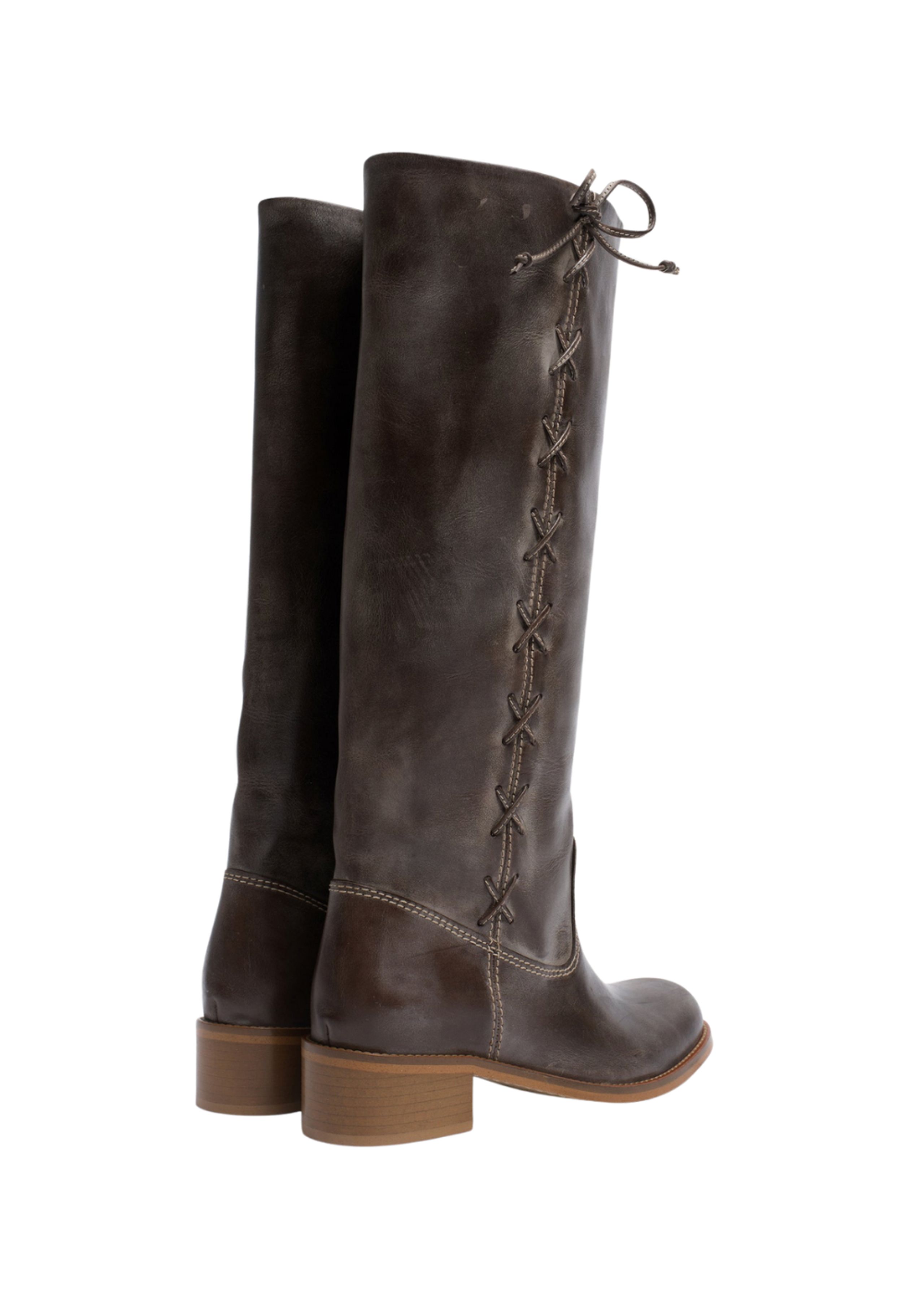 DICO - Boots - Ann Laces - Dark Brown (Escovado Leather)