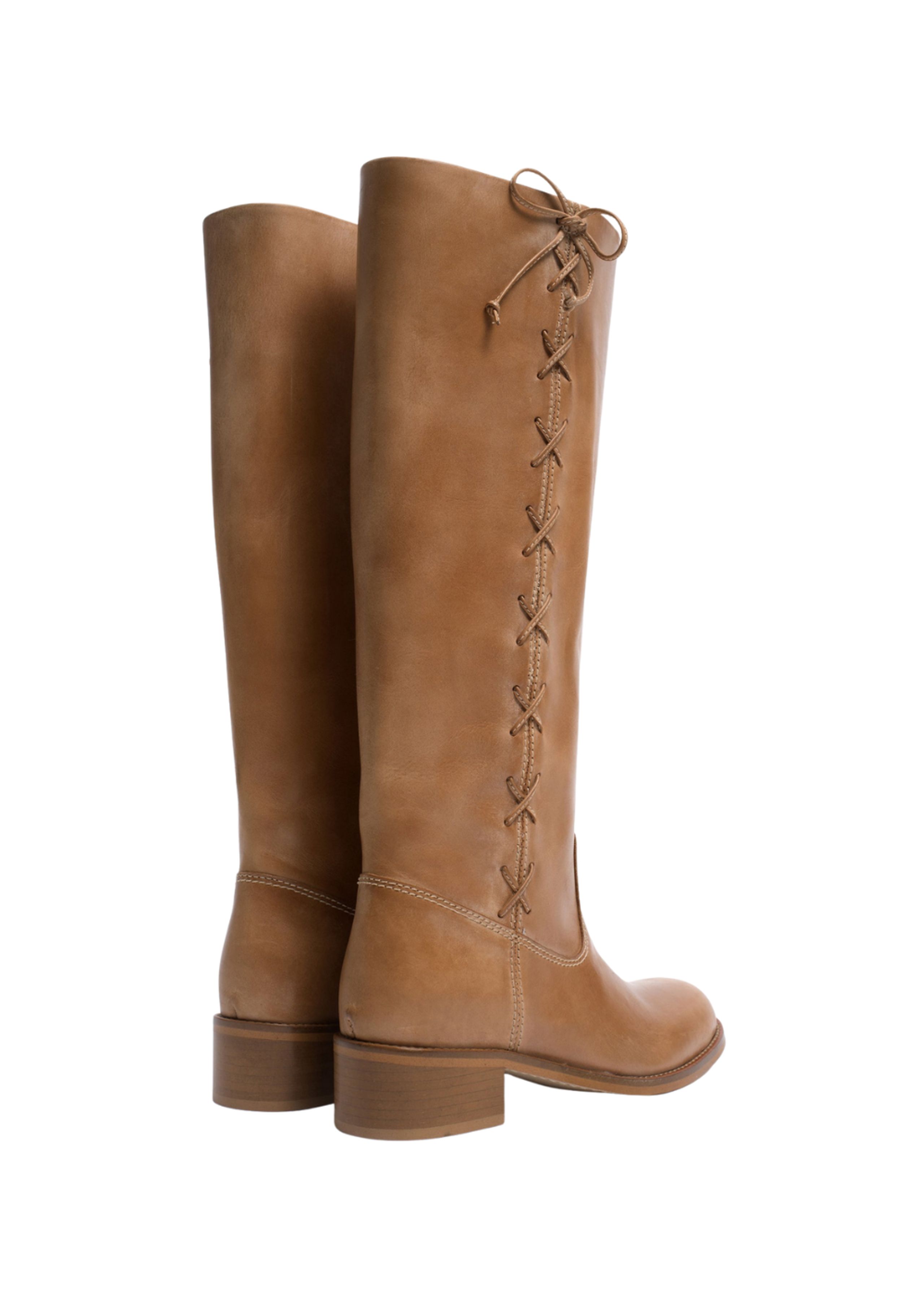 DICO - Boots - Ann Laces - Dark Tan (Escovado Leather)