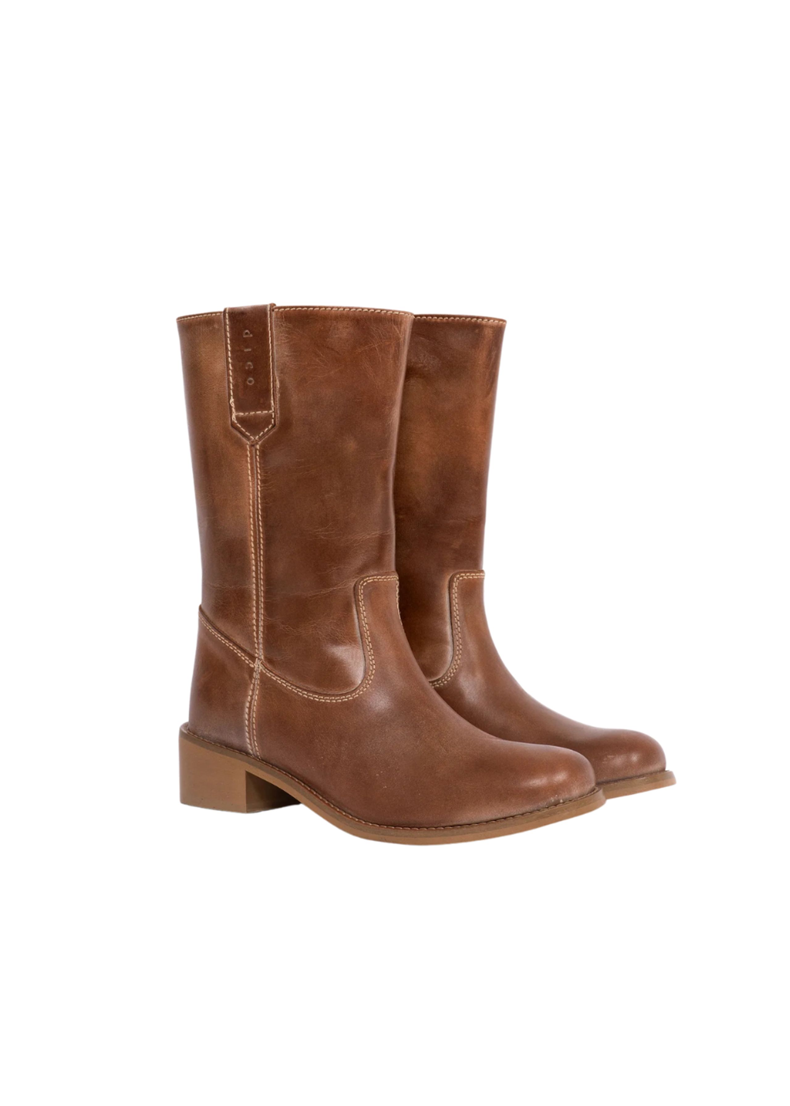 DICO - Boots - Julia Boots - Cognac (Escovado Leather)