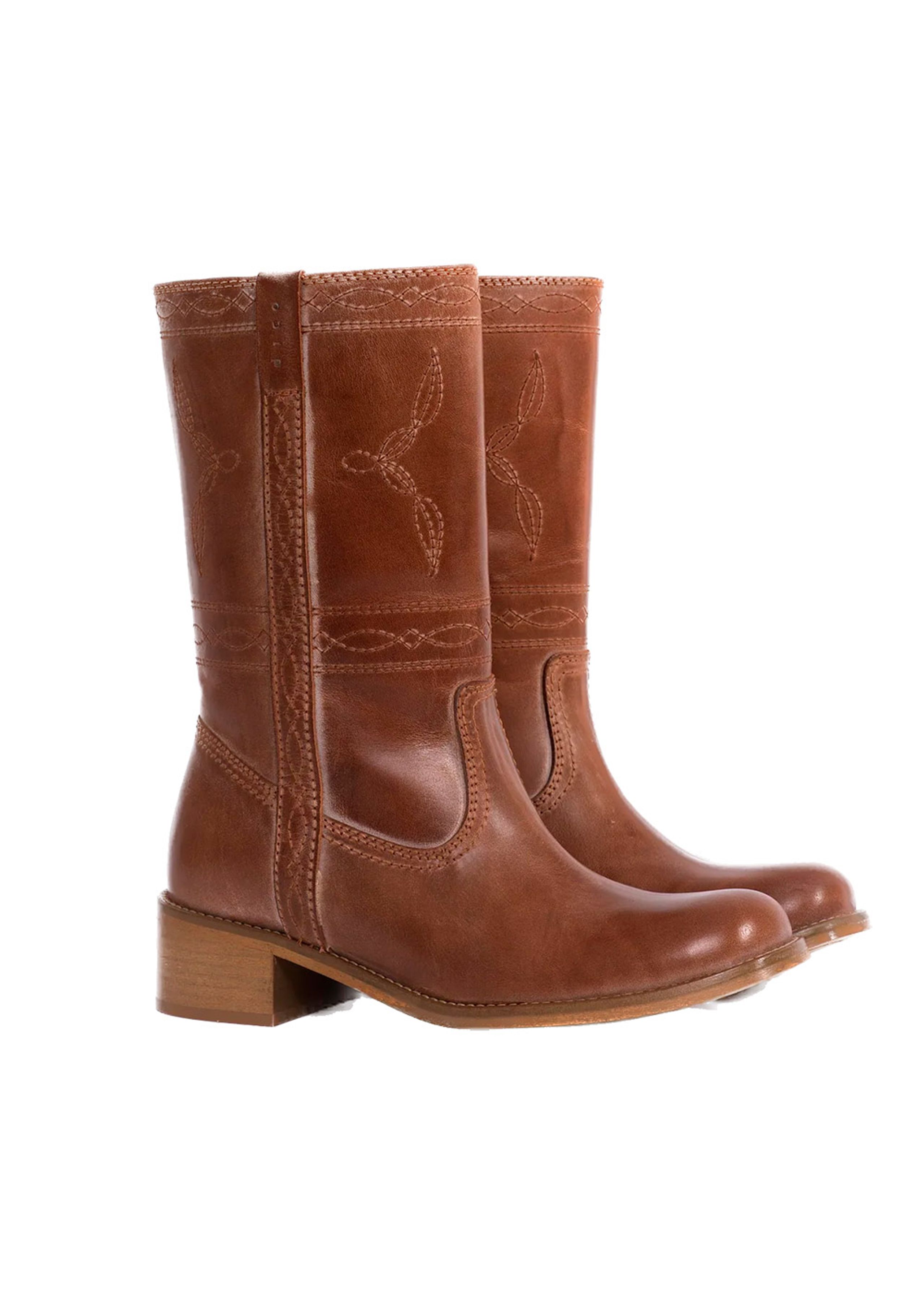DICO - Boots - Julia Western Stitching - Cognac