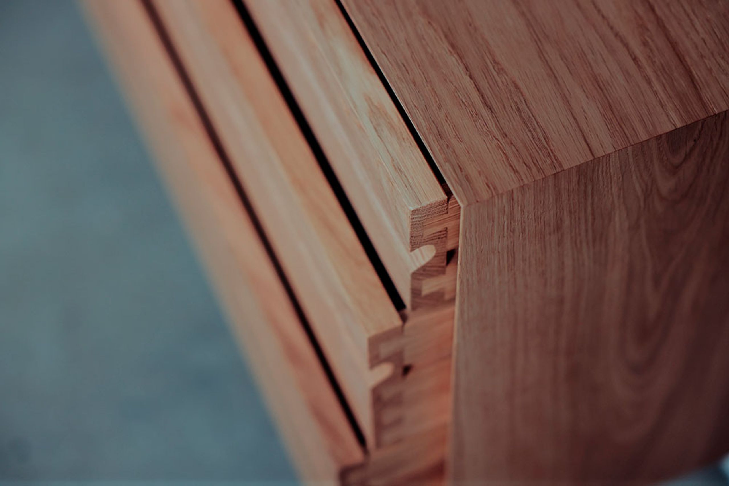 dk3 - Reolsystem - System Cado - Cabinet w/ 2 Sliding Doors In Wood / Oak - Oil