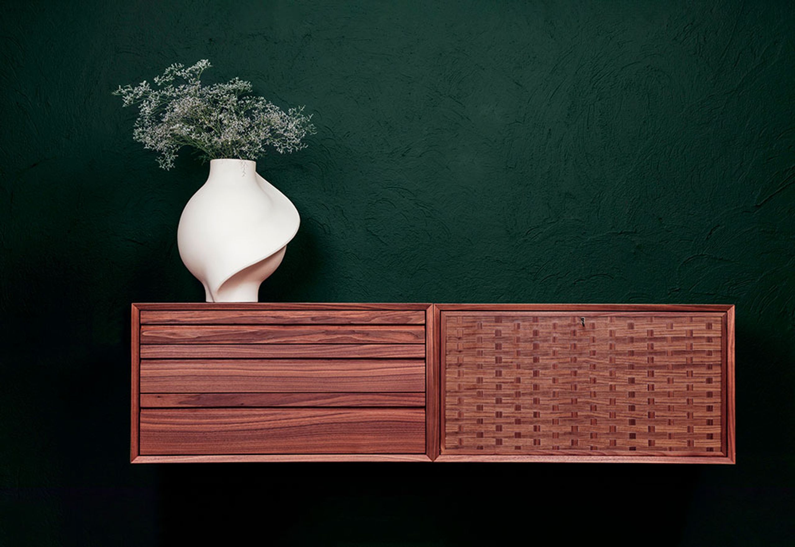 dk3 - Reolsystem - System Cado - Cabinet w/ 2 Sliding Doors In Wood / Oak - Oil