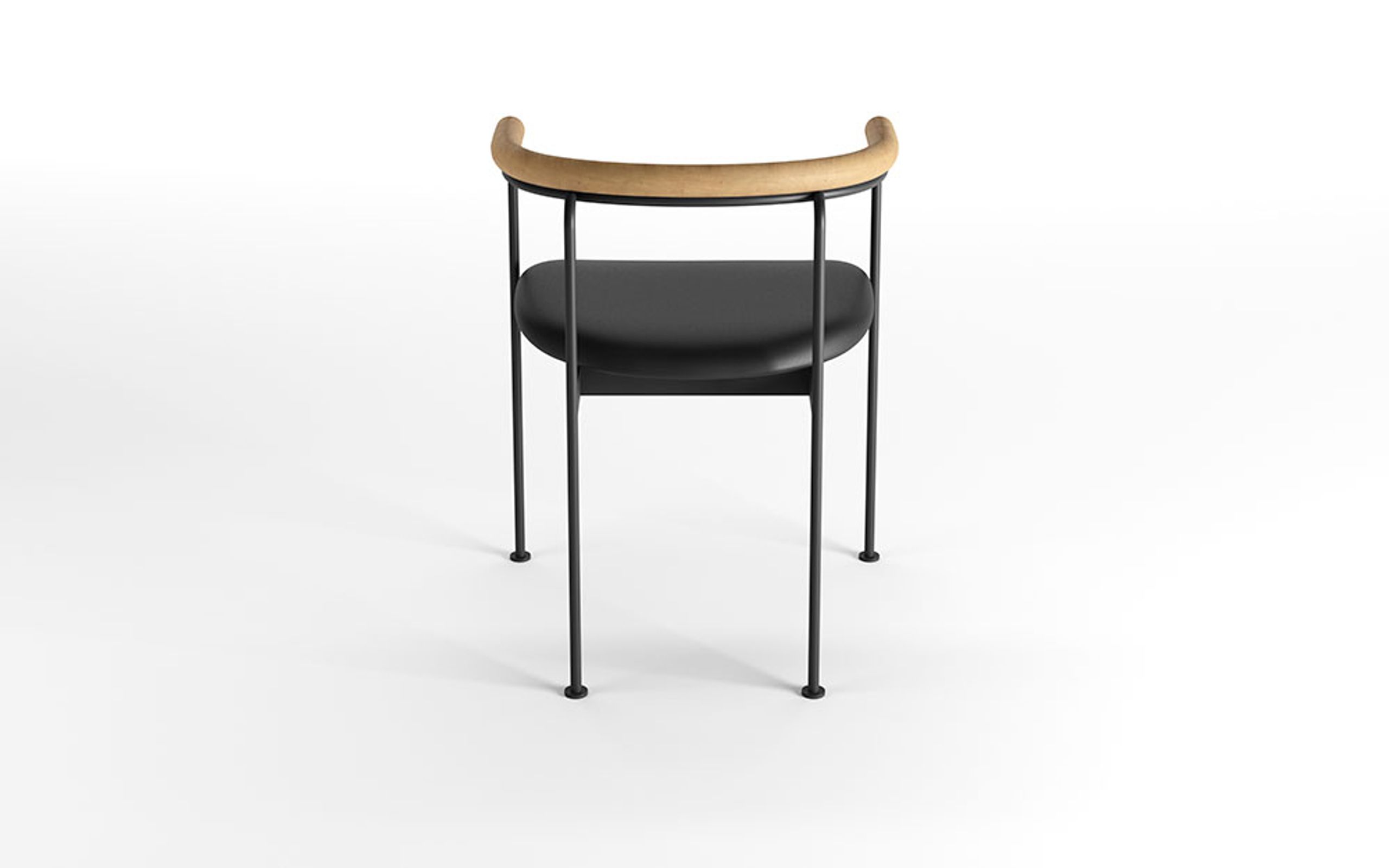 dk3 - Stol - BAIA CHAIR - Eg / Sort Læder / Sort