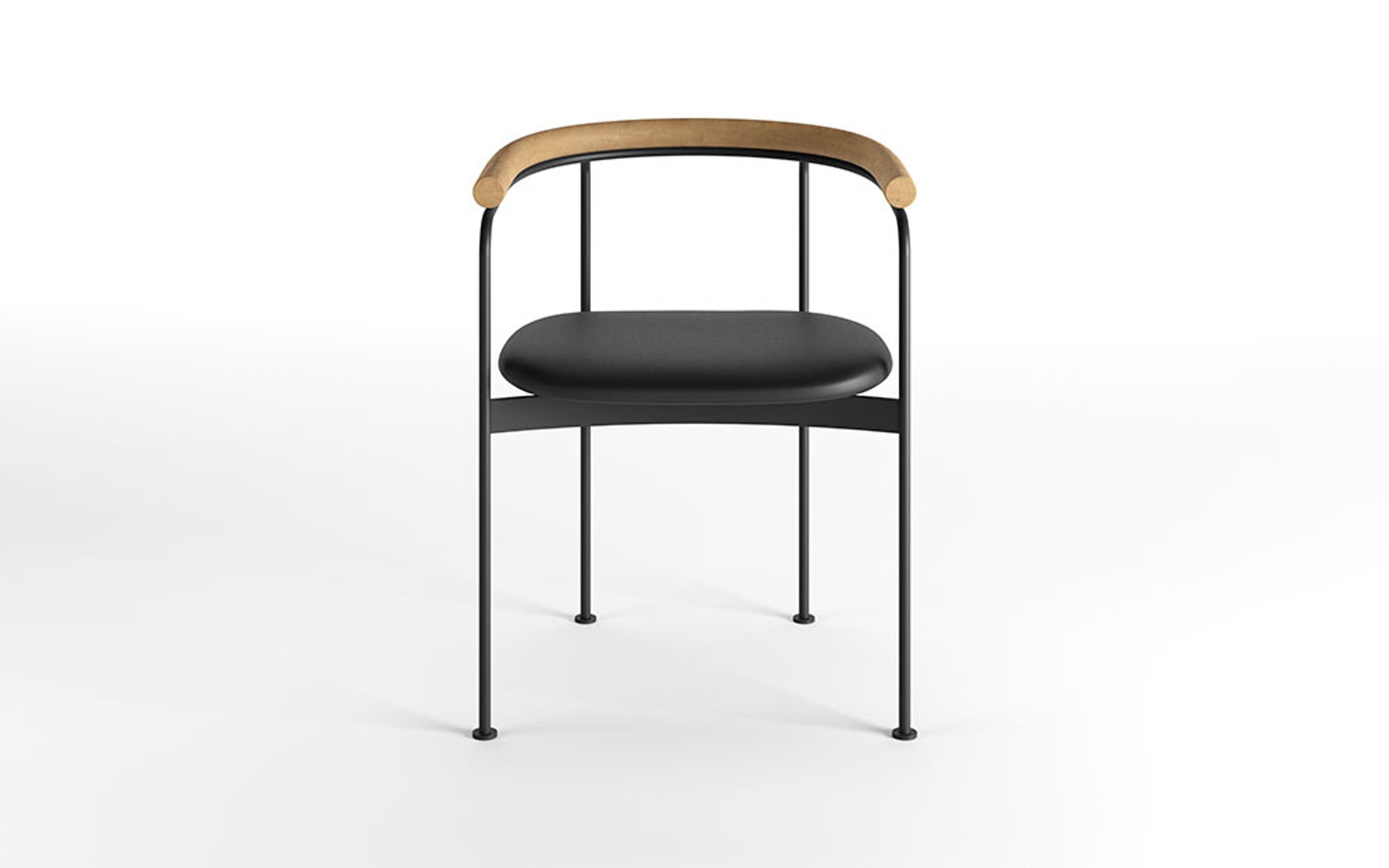 dk3 - Stol - BAIA CHAIR - Eg / Sort Læder / Sort