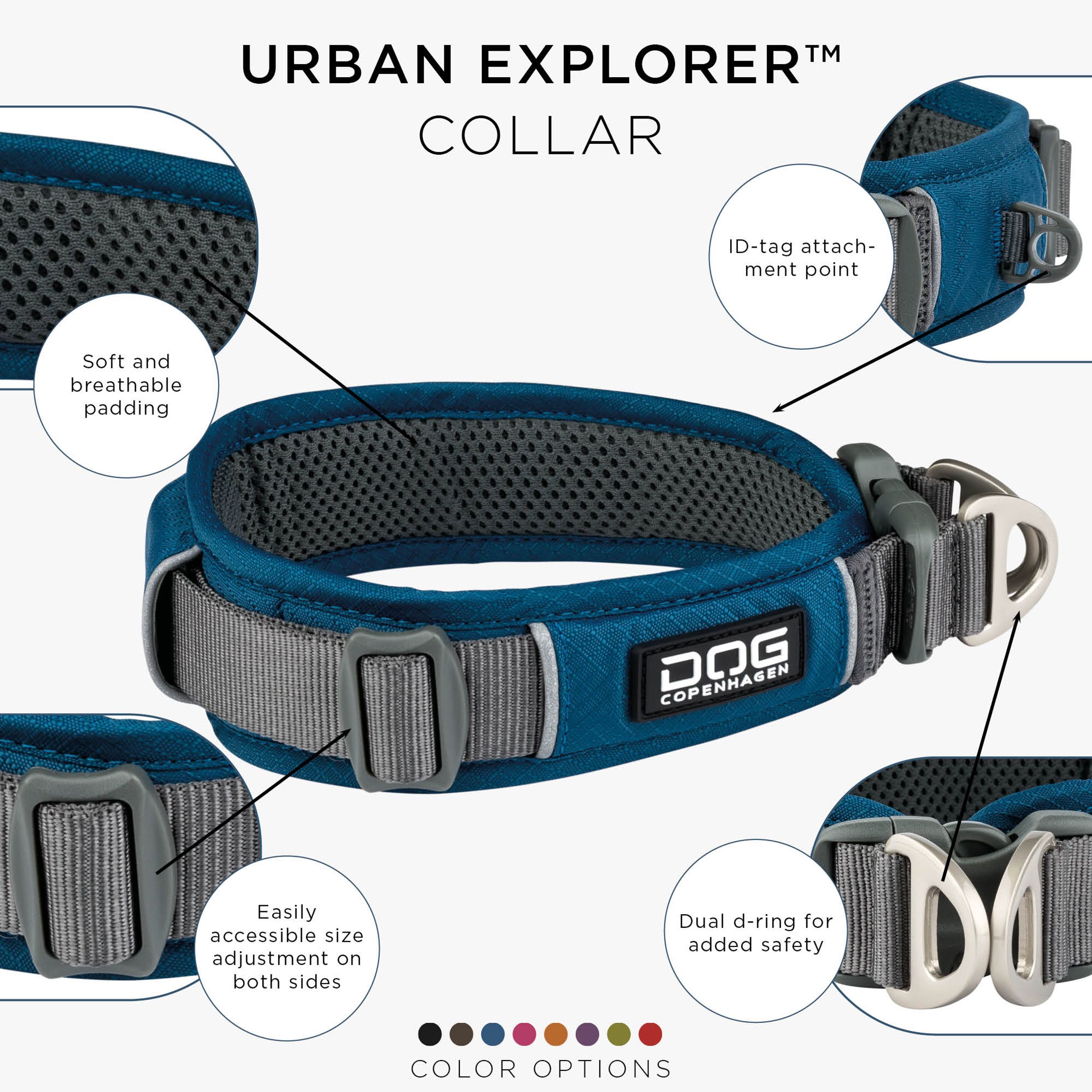 Dog Copenhagen - Dog collars - Urban Explorer Collar - Ocean Blue