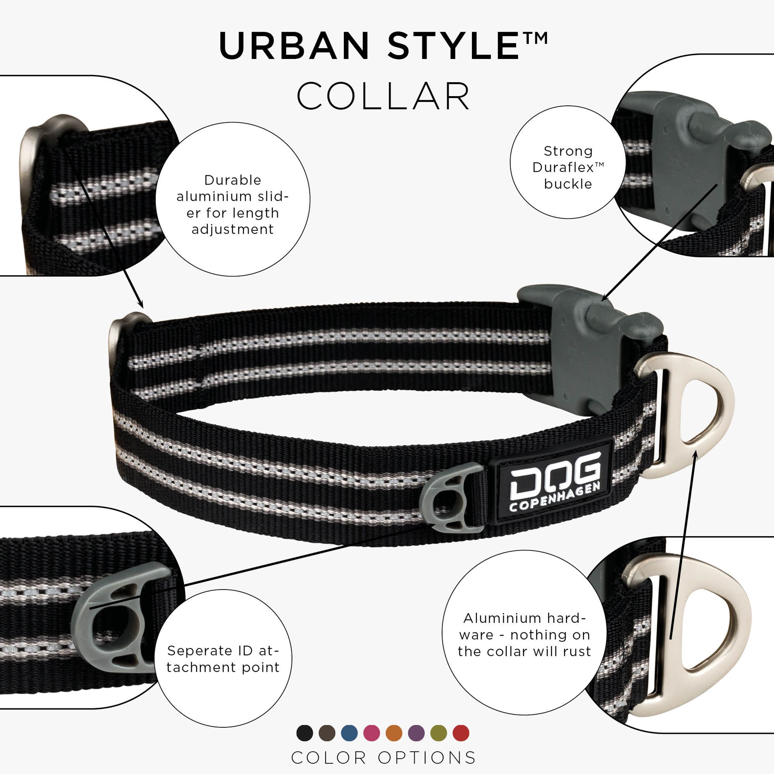 Dog Copenhagen - Colliers pour chiens - Urban Style Collar - Black
