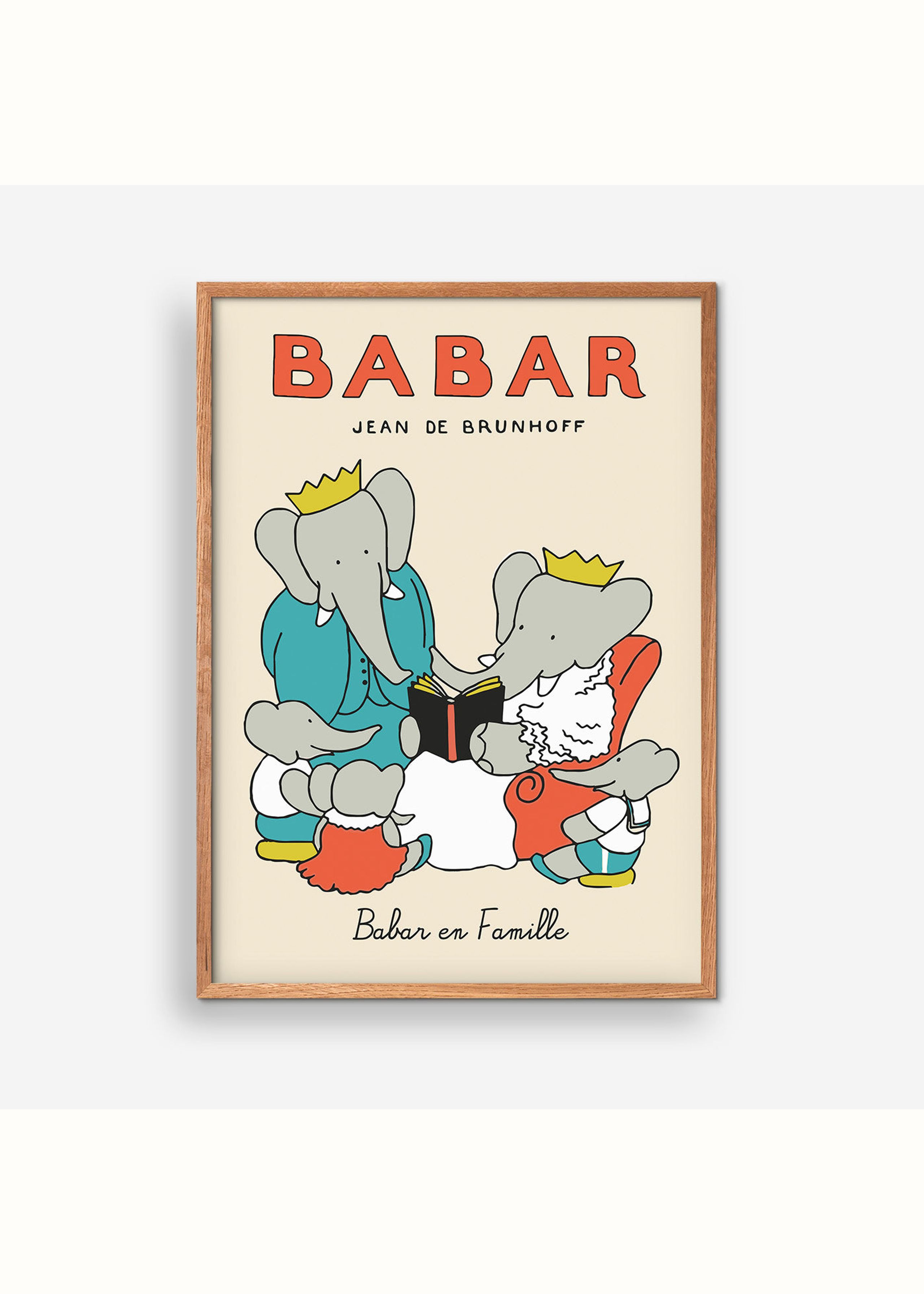 Empty Wall - Poster - Jean de Brunhoff - Babar en Famille