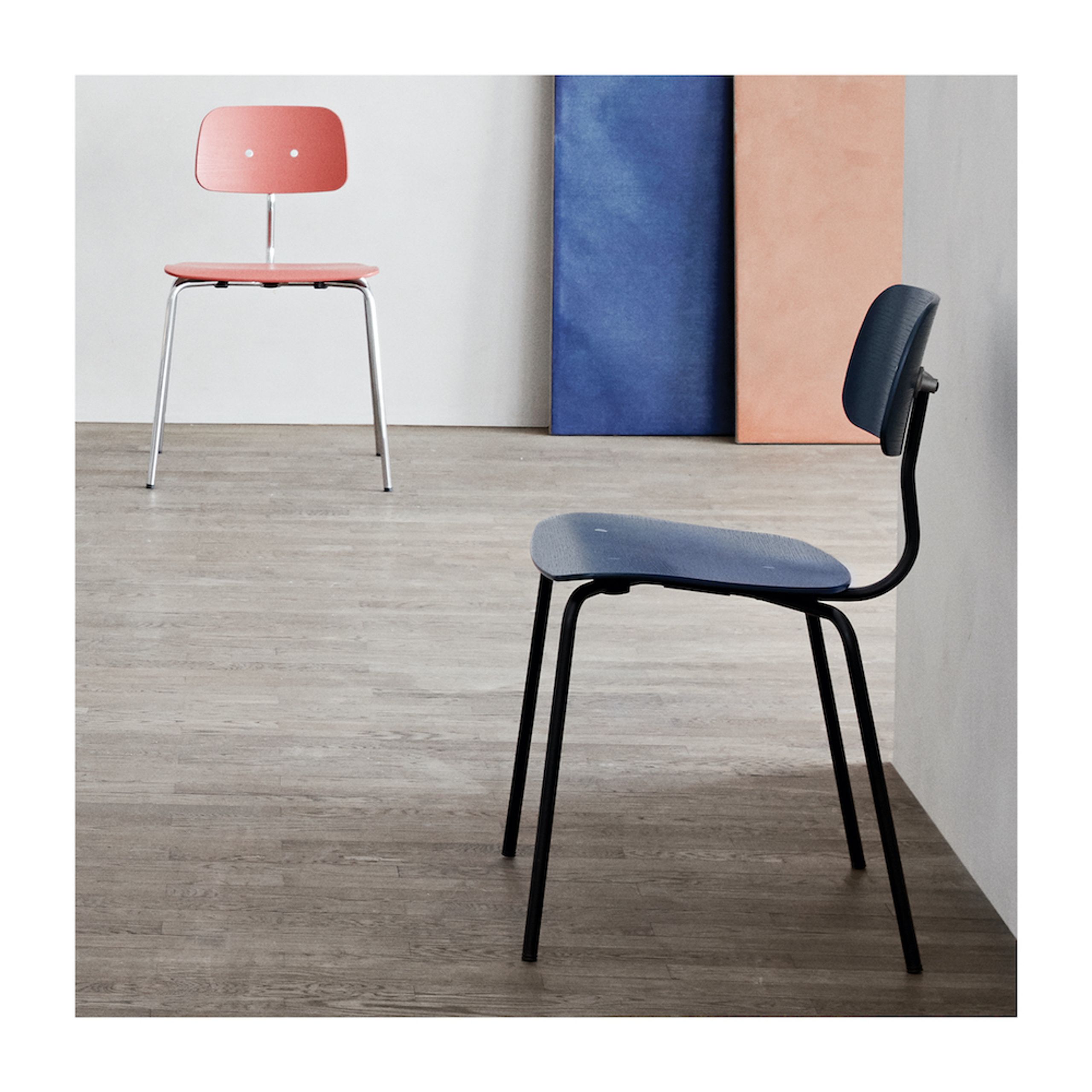 Engelbrechts - Stuhl - KEVI 2060 - Oak/black powdercoating