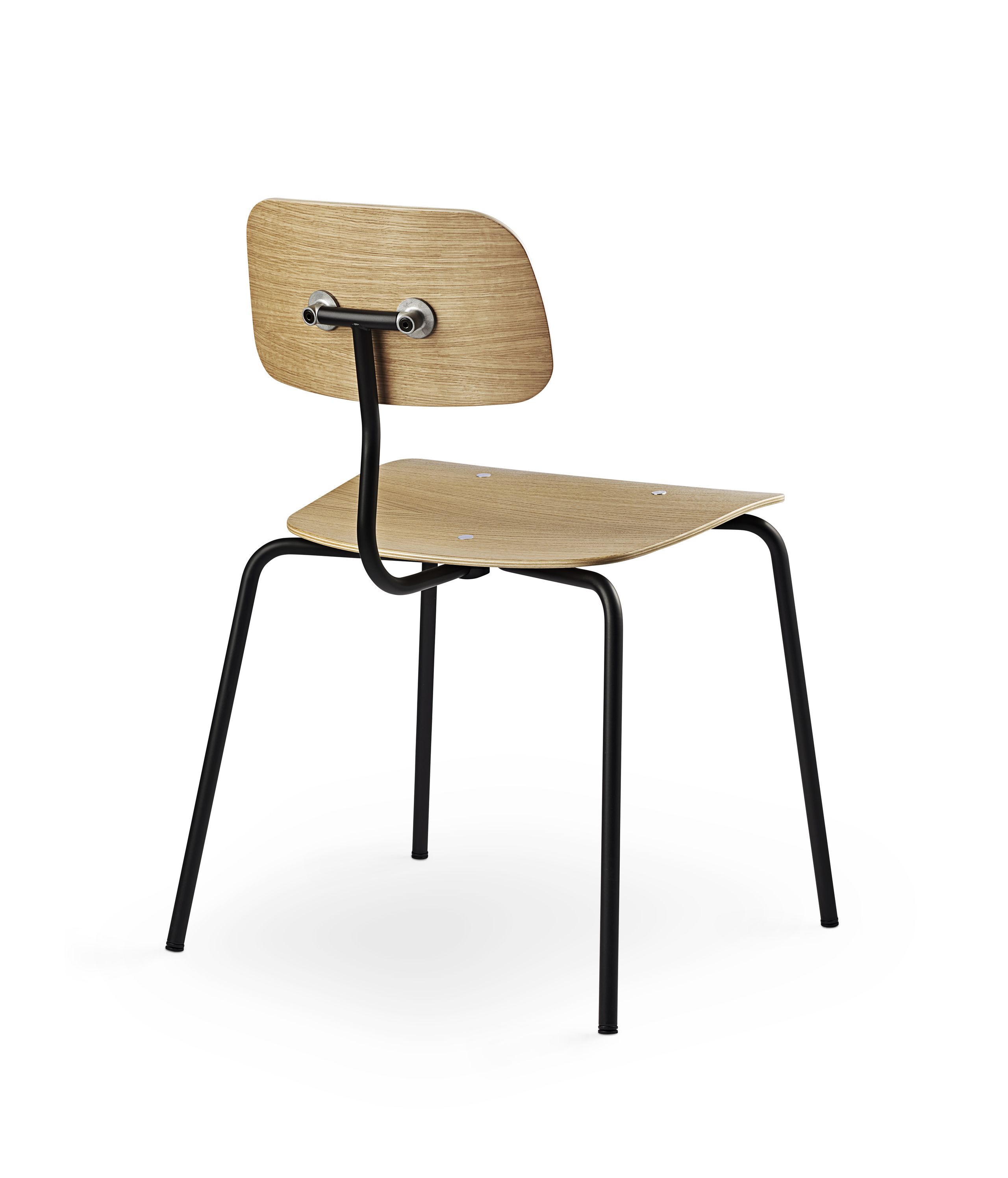 Engelbrechts - Stuhl - KEVI 2060 - Oak/black powdercoating