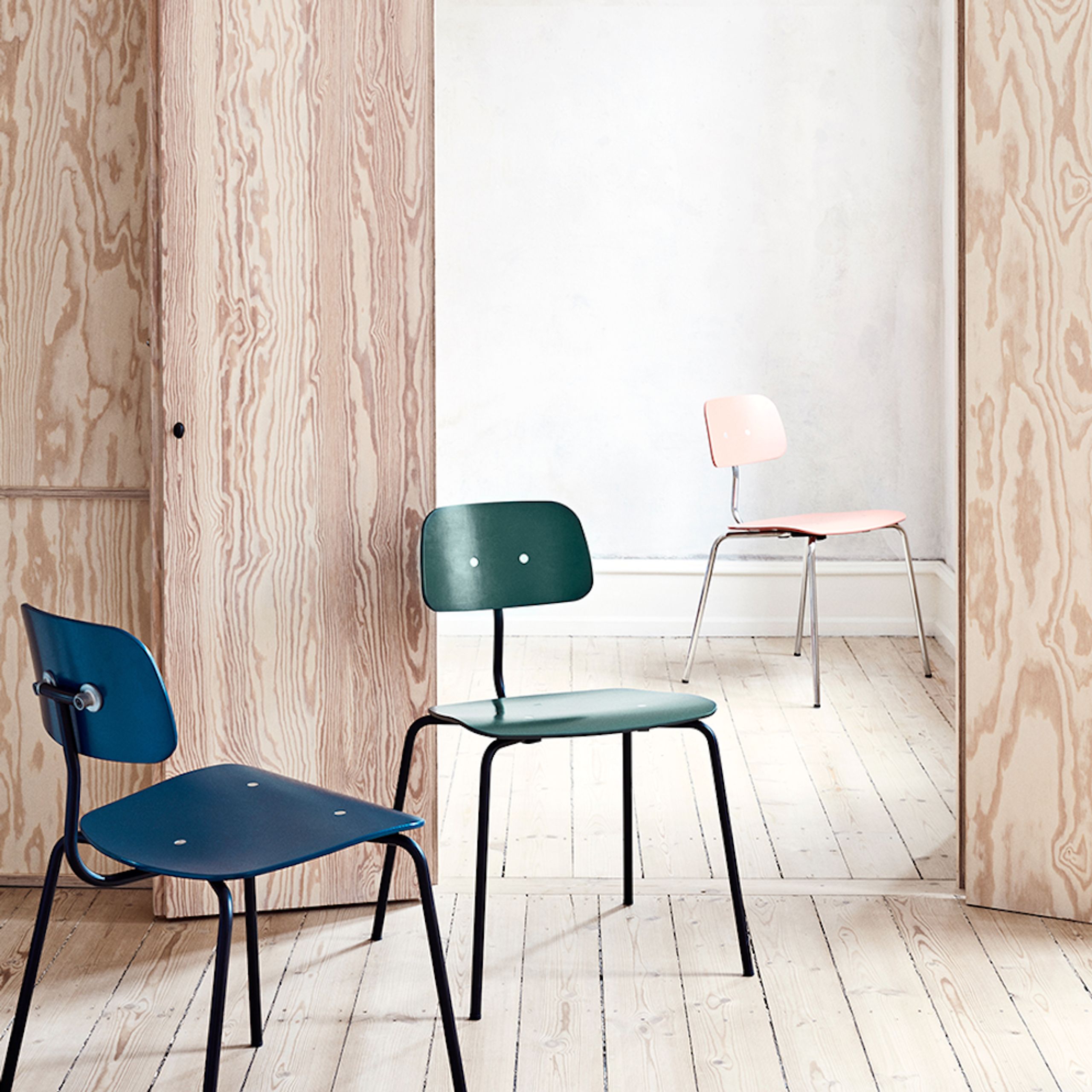 Engelbrechts - Chair - KEVI 2060 - Oak/Chrome