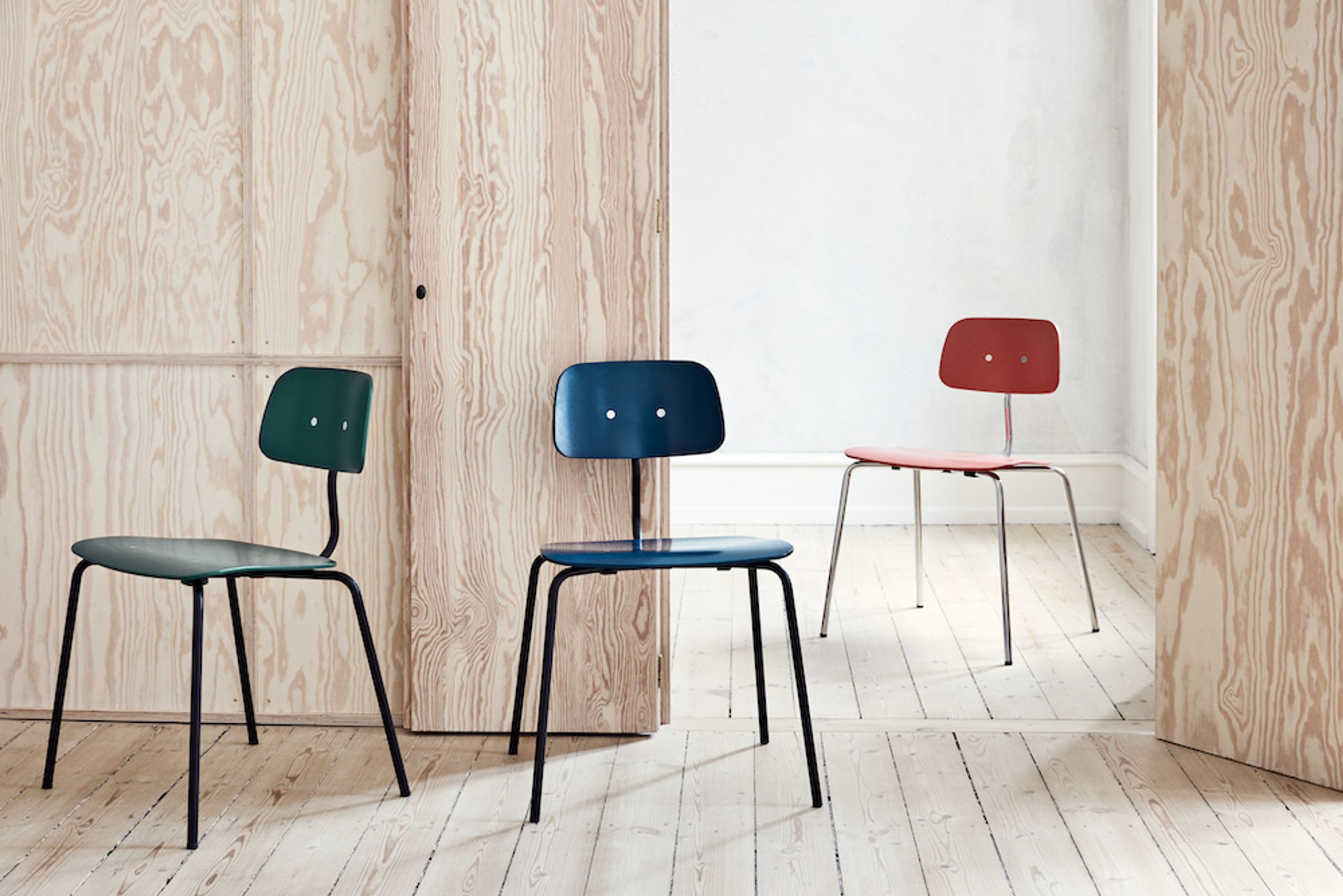 Engelbrechts - Chair - KEVI 2060 - Oak/Chrome