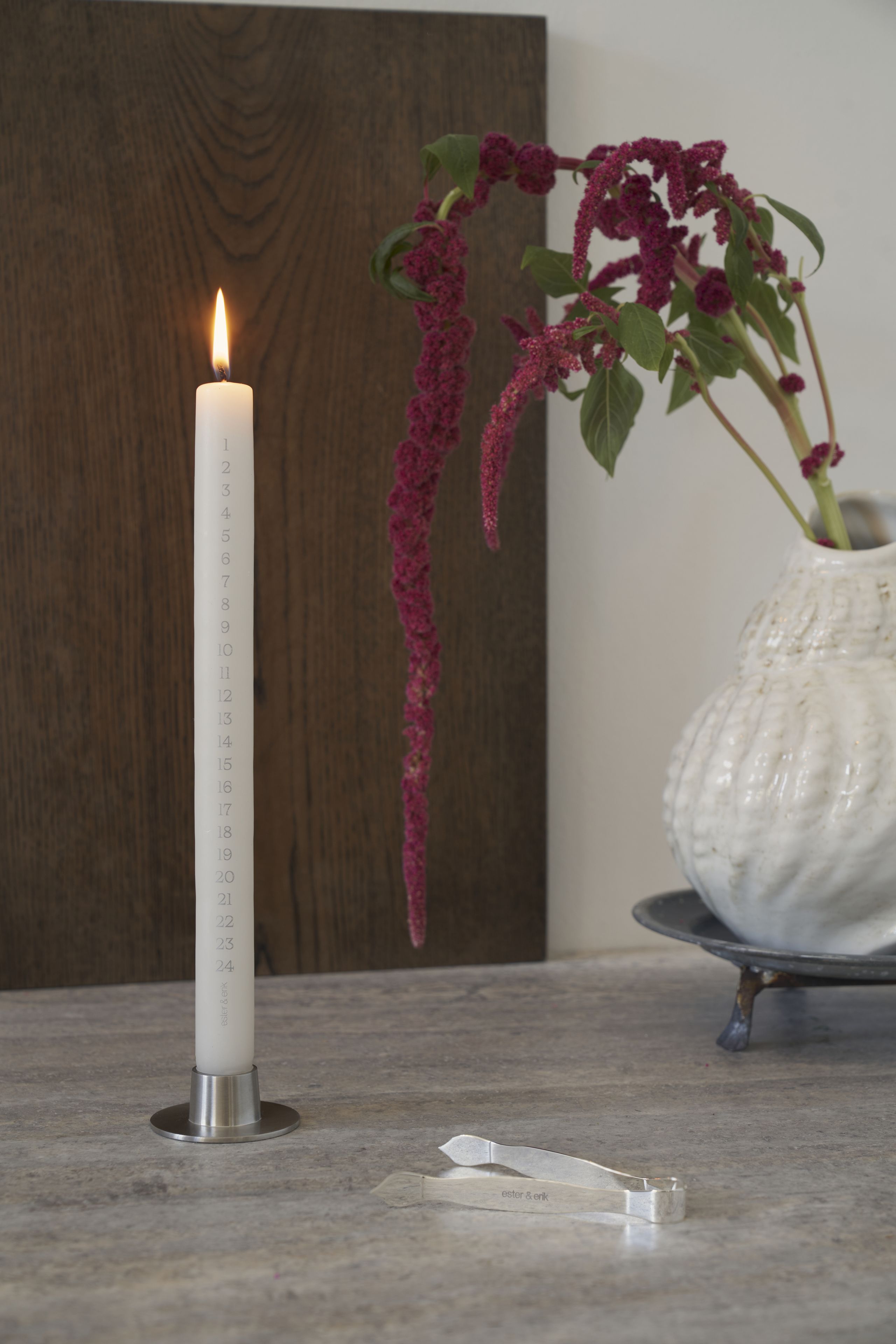 Ester&Erik - Calendar candle - Cylindrical Calendar Candle by Ester&Erik - Ivory