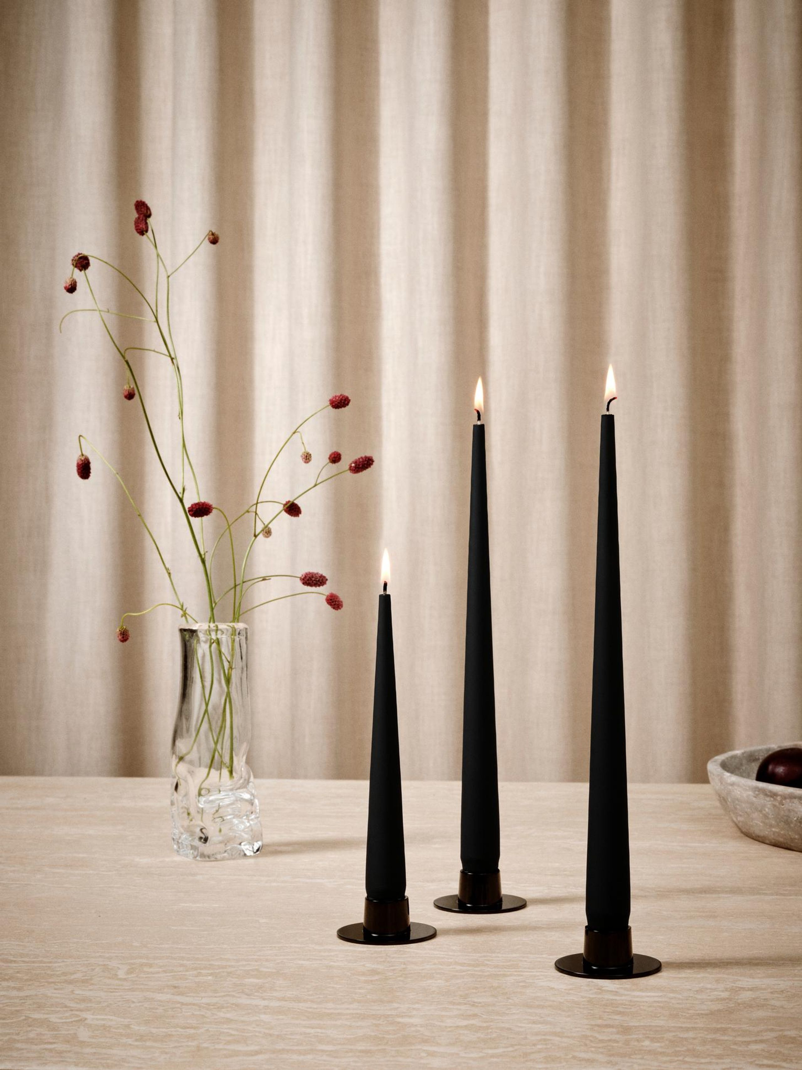 Ester&Erik - Porte-bougies - Candlesticks - Brushed black - 2 pcs