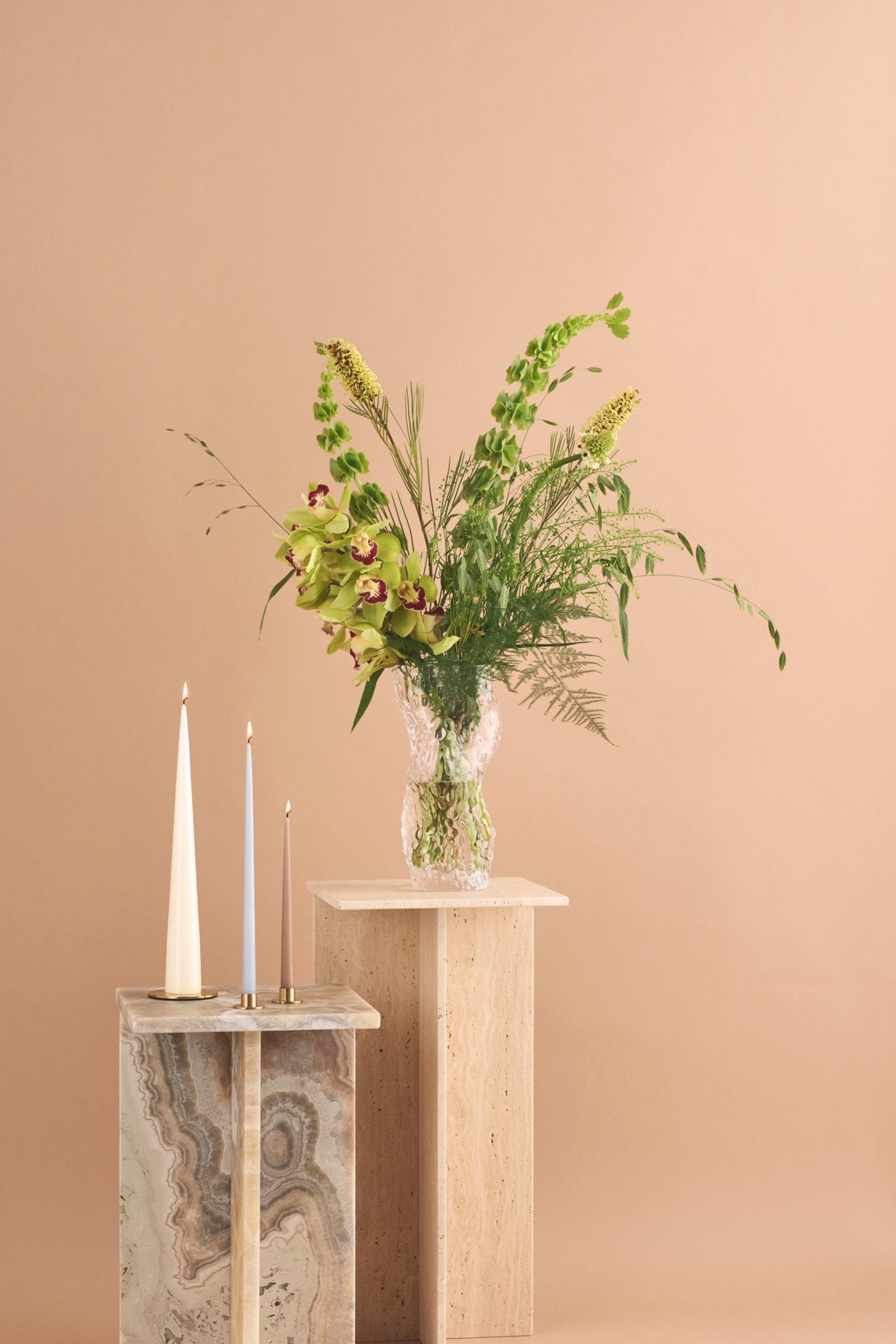 Ester&Erik - Kynttilänjalka - Candlesticks - Brushed gold - 2 pcs