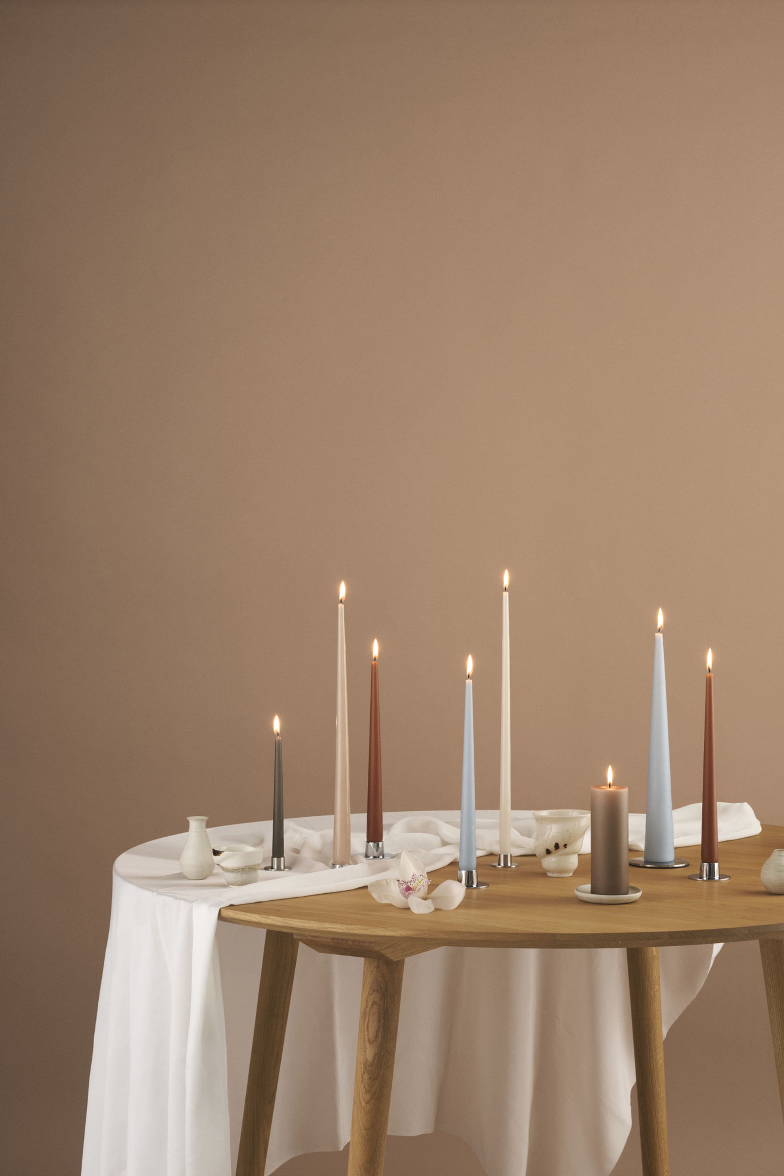 Ester&Erik - Svícen - Candlesticks - Brushed Silver - 1 pcs