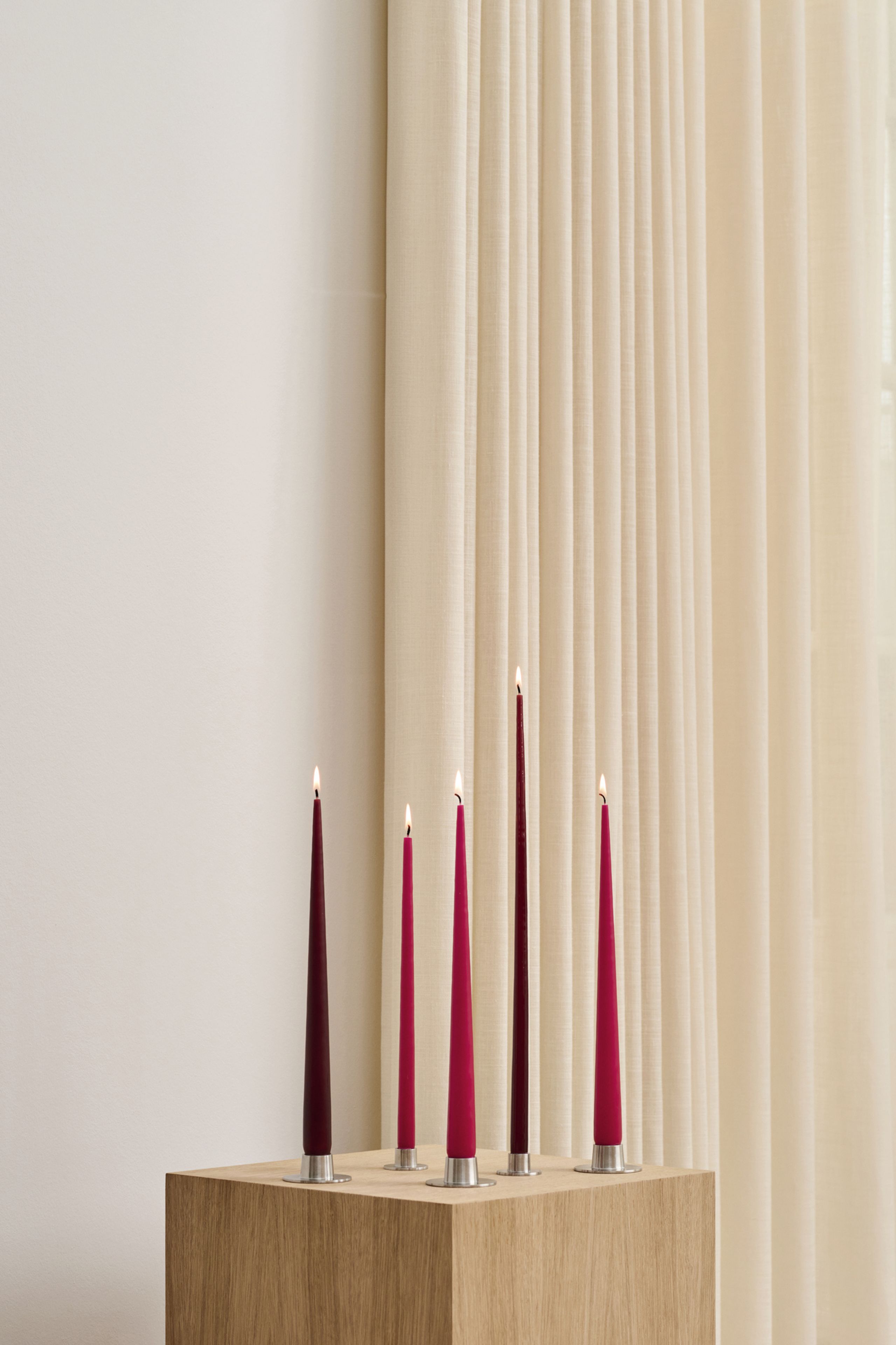 Ester&Erik - Svícen - Candlesticks - Brushed Silver - 1 pcs