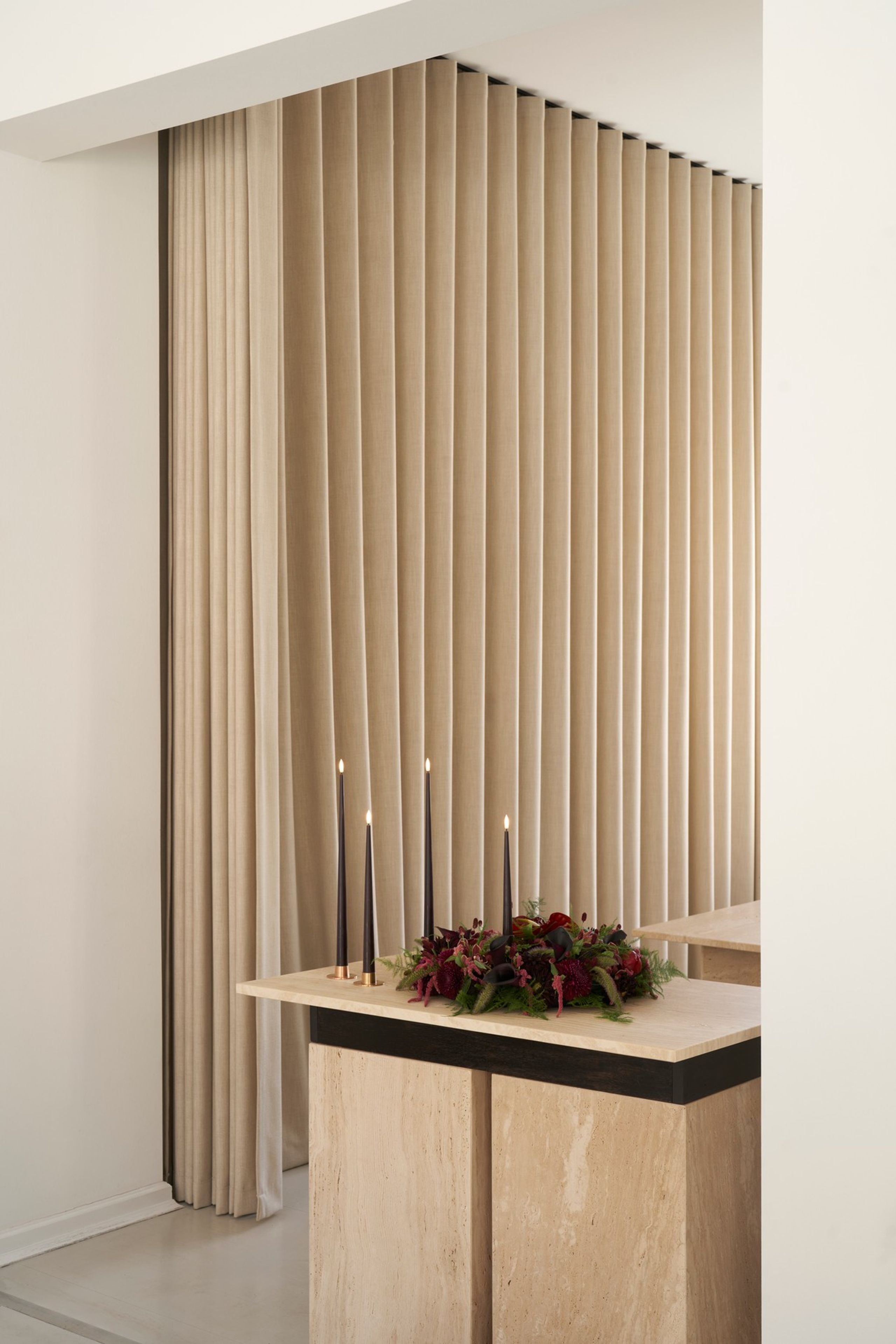 Ester&Erik - Stearinljus - LED taper candles 2-piece box (30 cm) - 79 Espresso