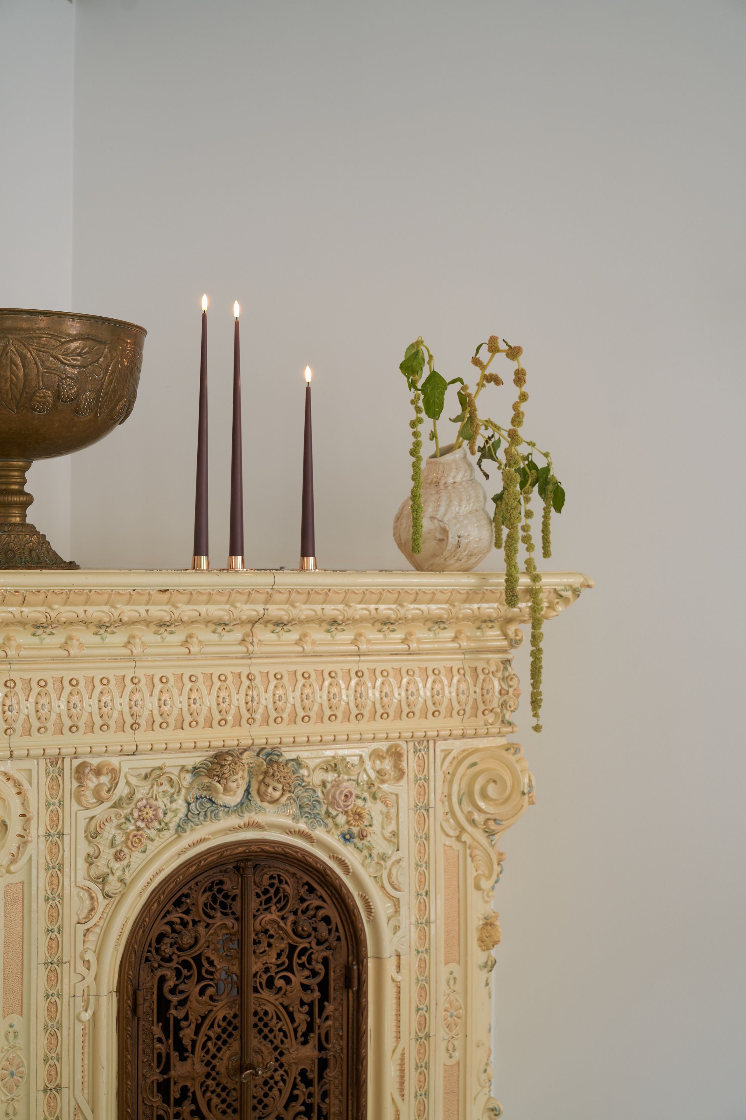 Ester&Erik - Kerzen - LED taper candles 2-piece box (30 cm) - 84 Winter Rose