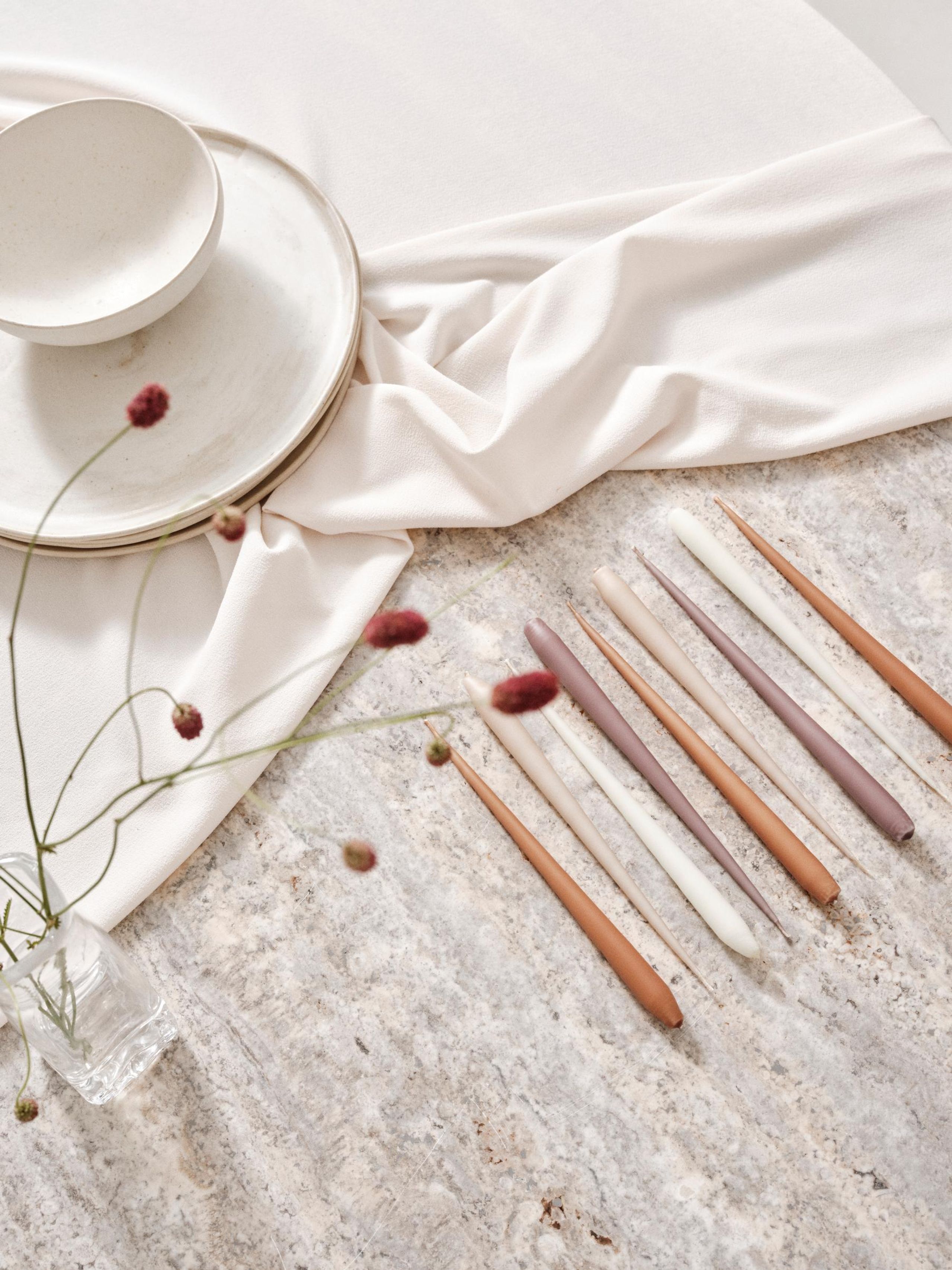 Ester&Erik - Stearinlys - 4 stk // Stagelys 42 cm. af Ester&Erik - Mat, Ice Latte