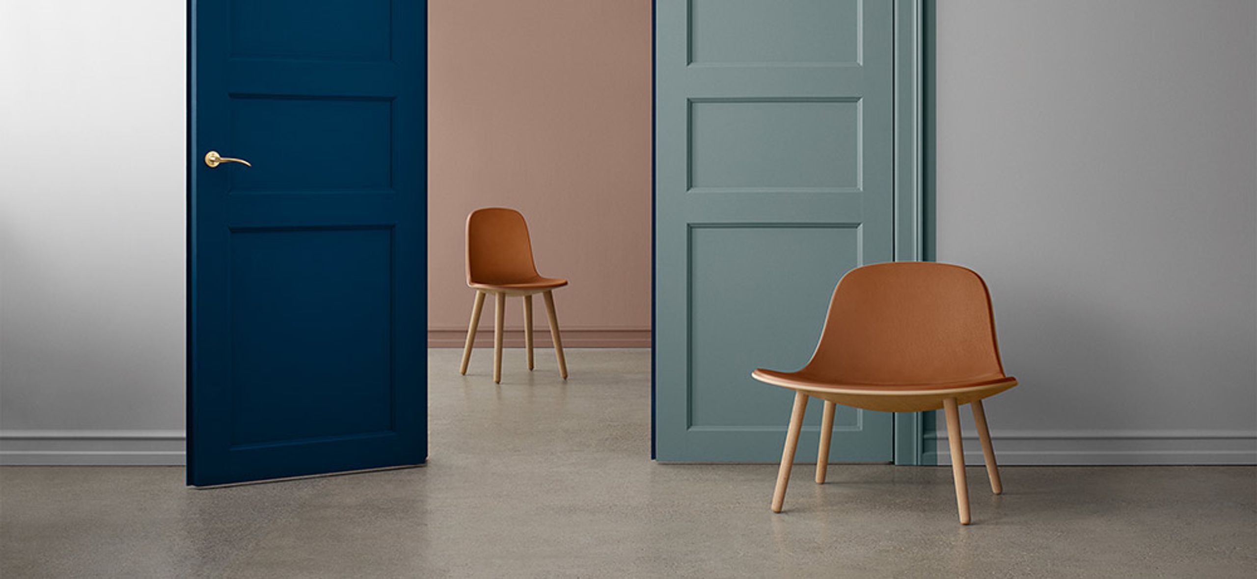 Eva Solo - Lænestol - Abalone lounge stol - Røget Eg / Læder: Sort