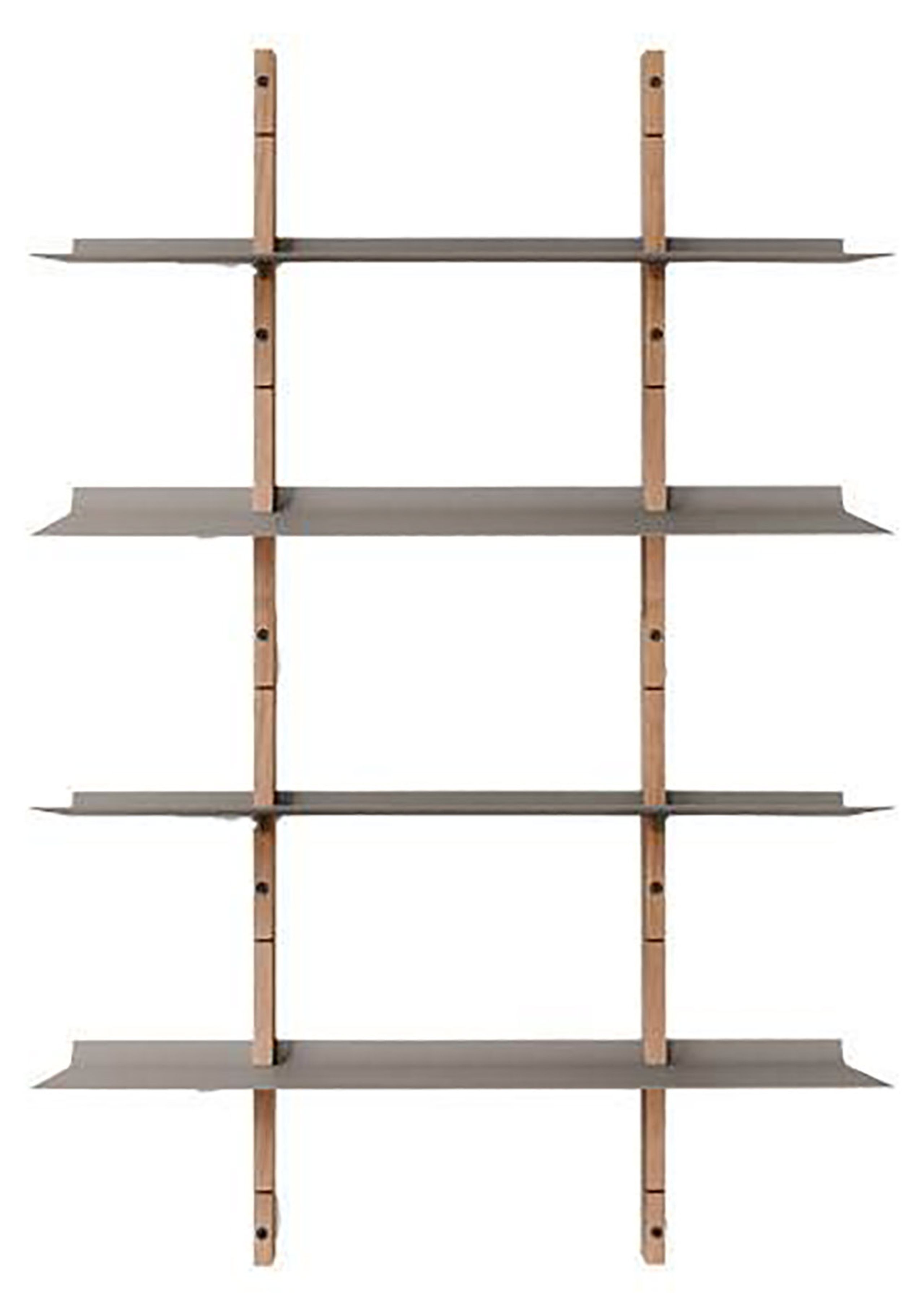 Eva Solo - Libreria - Smile shelving system - 2 Stringers / 4 Shelves - Nature Oak / Grey