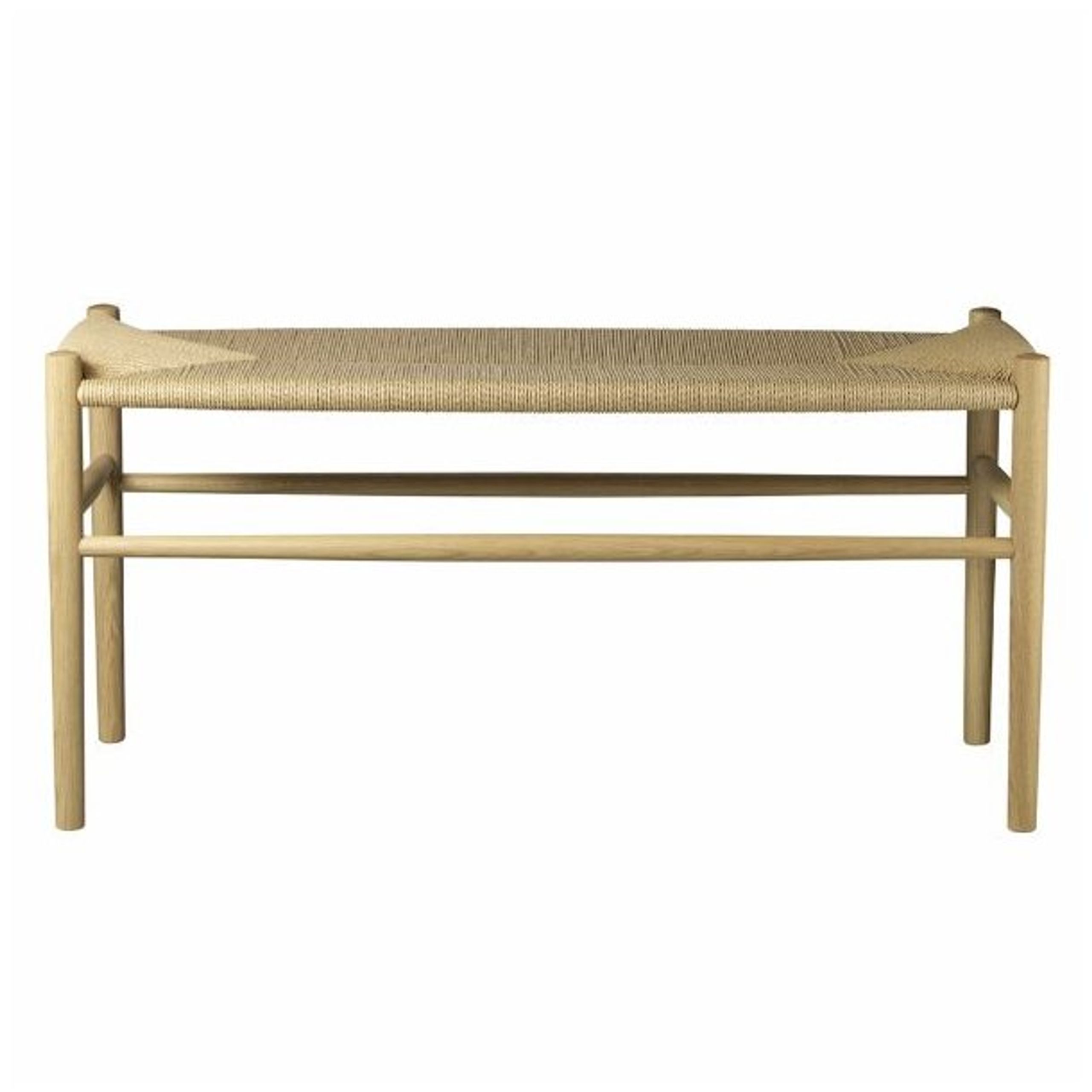 FDB Møbler / Furniture - Bench - J163 af Jørgen Bækmark - Nature/Nature weave