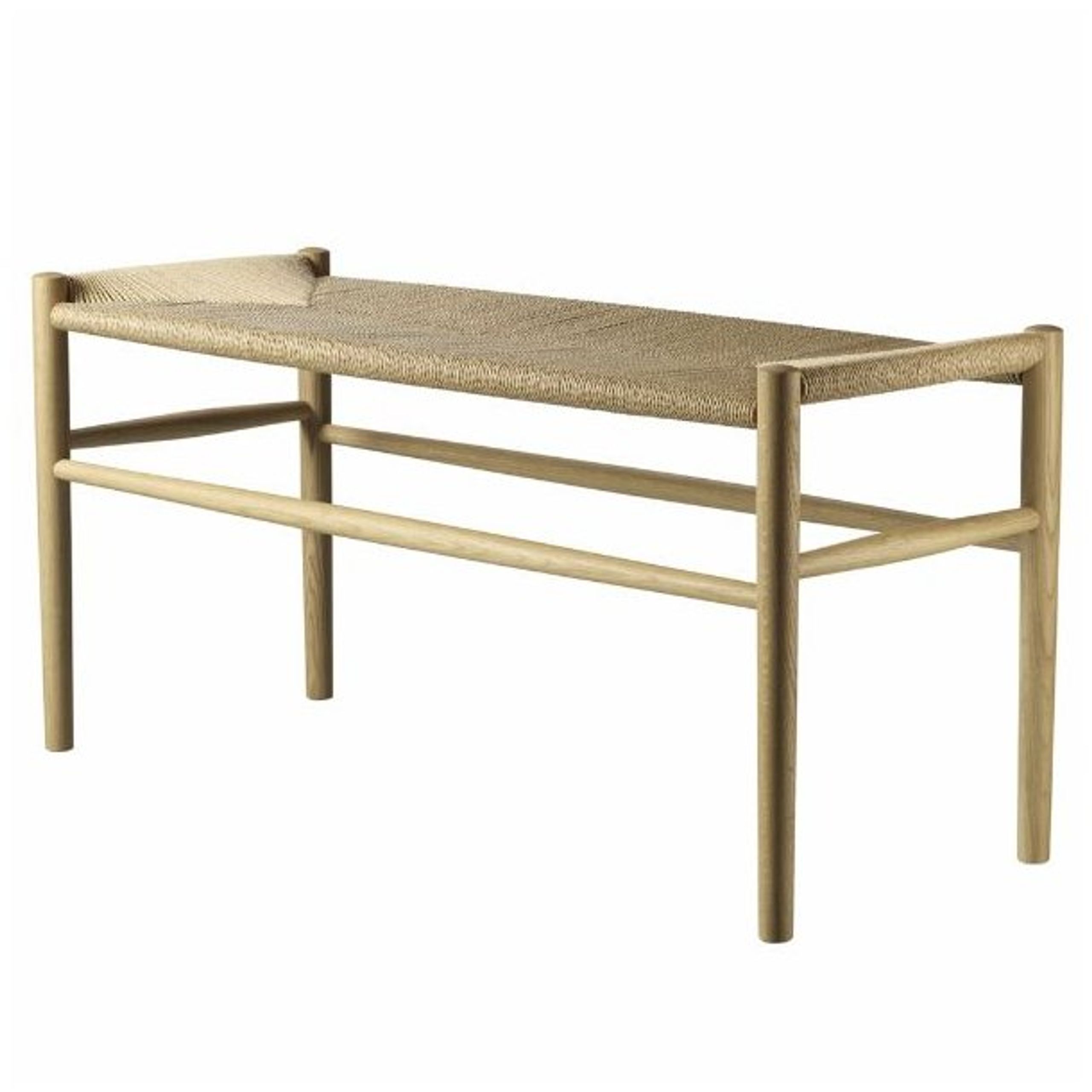 FDB Møbler / Furniture - Bench - J163 af Jørgen Bækmark - Nature/Nature weave