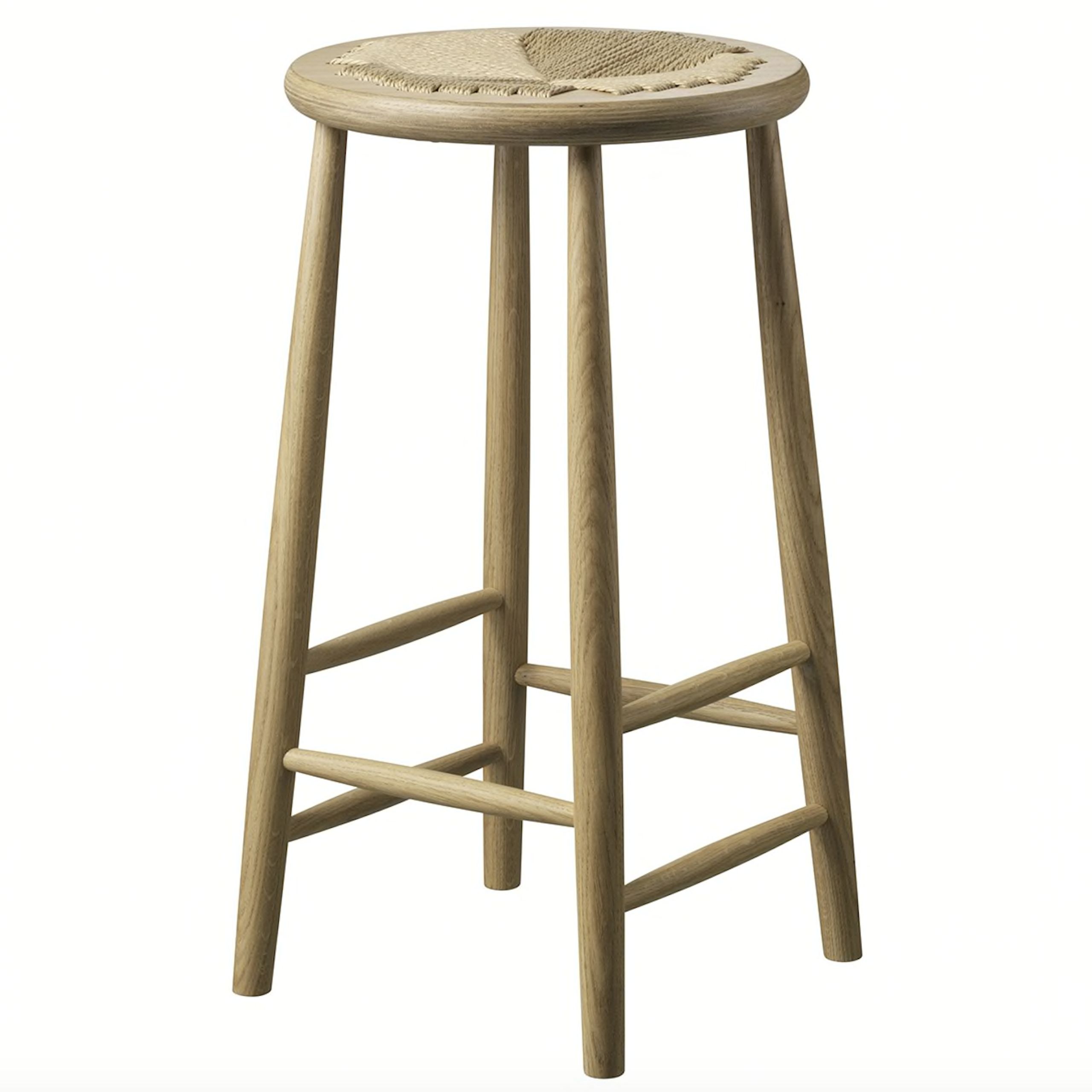 FDB Møbler / Furniture - Barkruk - J165C by Jørgen Bækmark - Oak nature/Nature