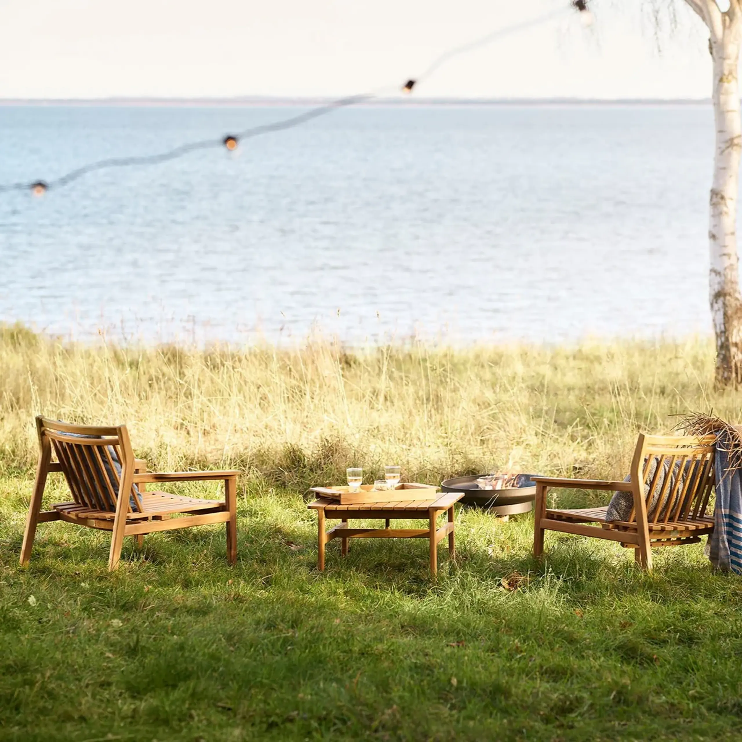 FDB Møbler / Furniture - Zahradní židle - M6 Sammen - Lounge Chair by Thomas E. Alken - Nature