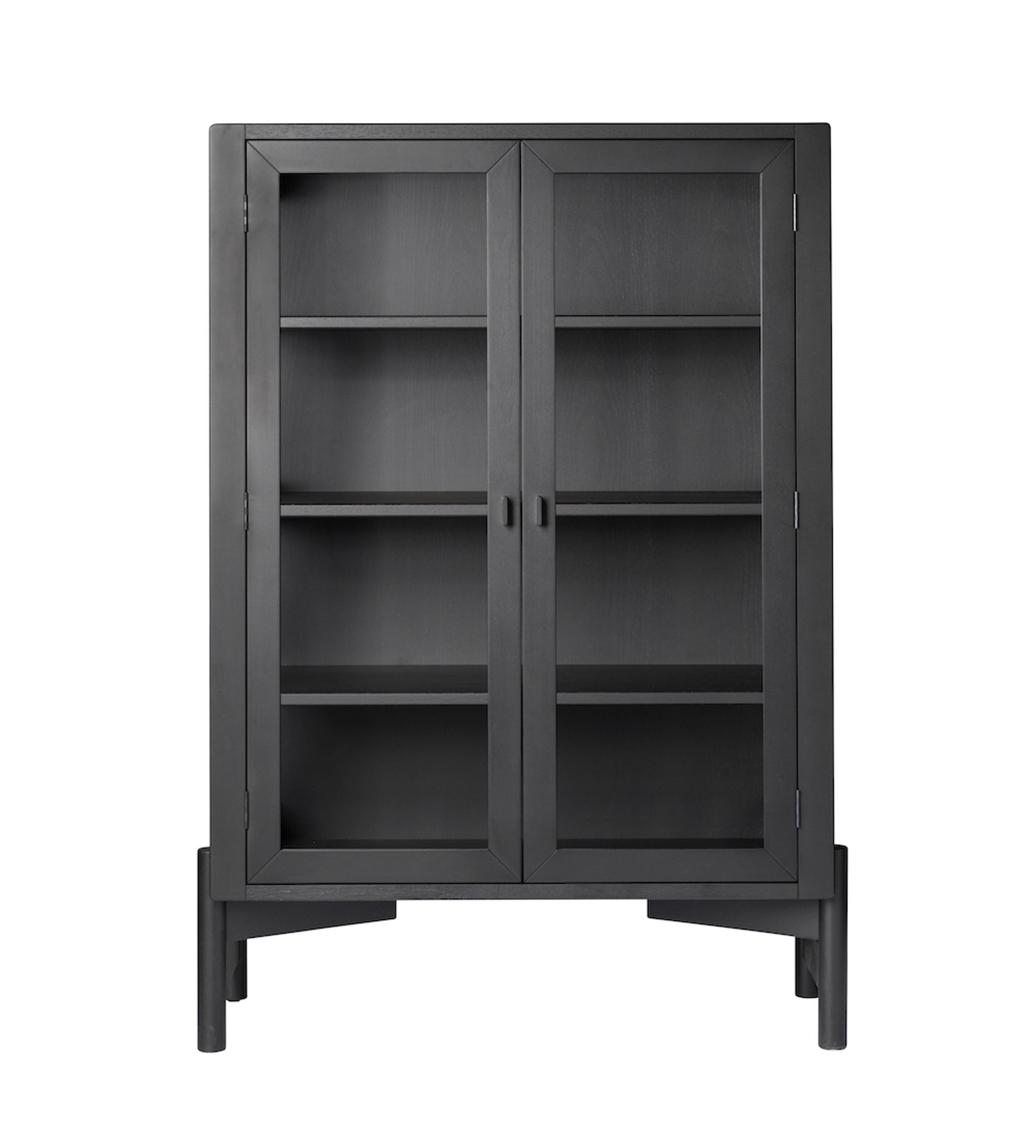FDB Møbler / Furniture - Vitrine d'exposition - A90 Boderne - Glas Cabinet - Sort Bøg - Lav