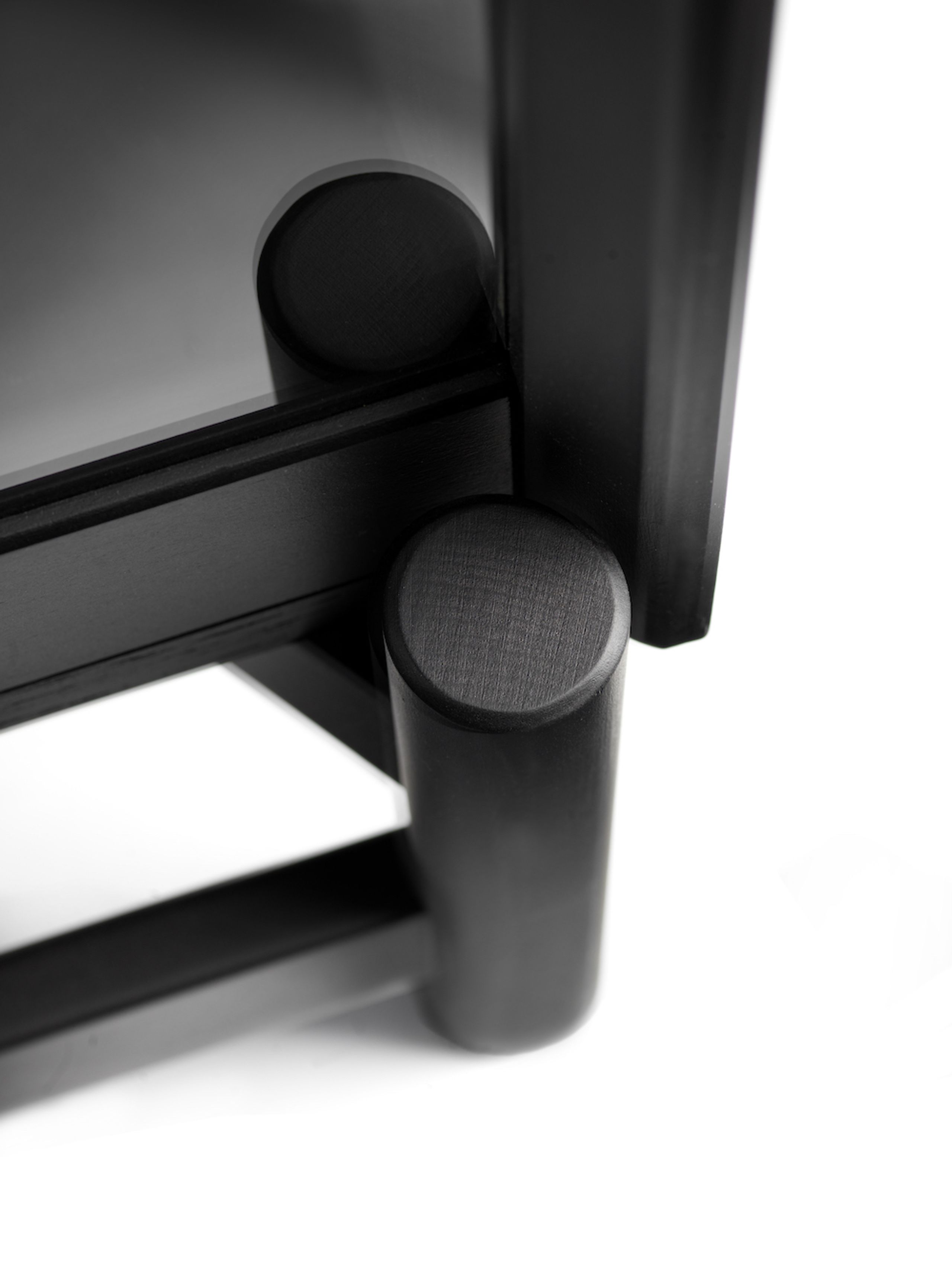 FDB Møbler / Furniture - Vitrine d'exposition - A90 Boderne - Glas Cabinet - Sort Bøg - Lav