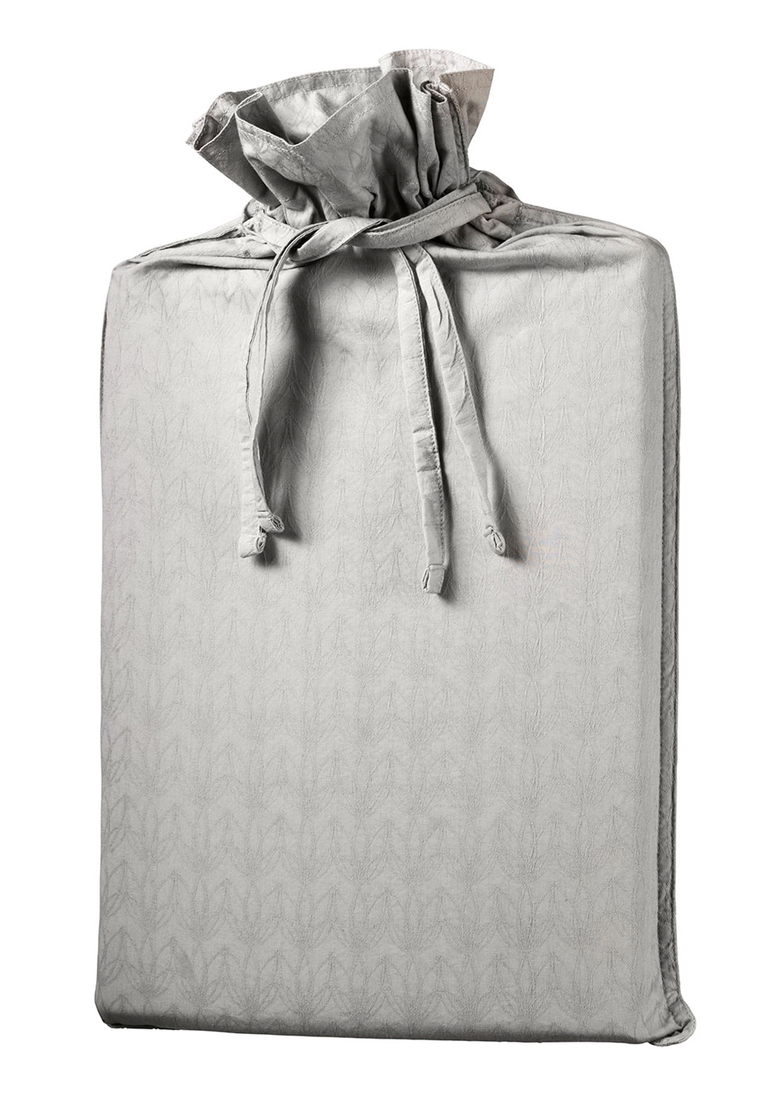 FDB Møbler / Furniture - Bed Sheet - R34 - Tulipan - Sengesæt m. knapper - Lysegrå