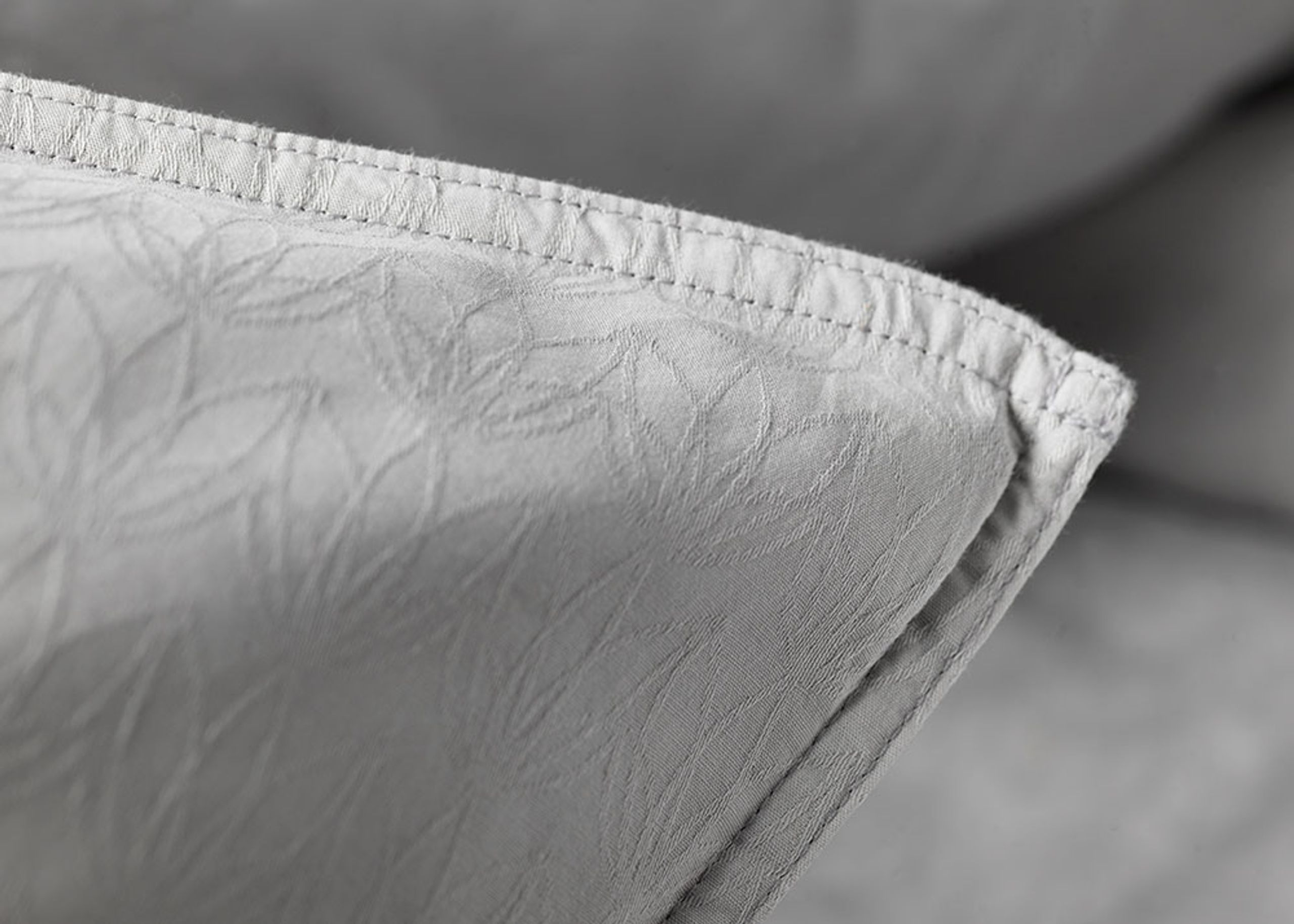 FDB Møbler / Furniture - Bed Sheet - R34 - Tulipan - Sengesæt m. knapper - Lysegrå