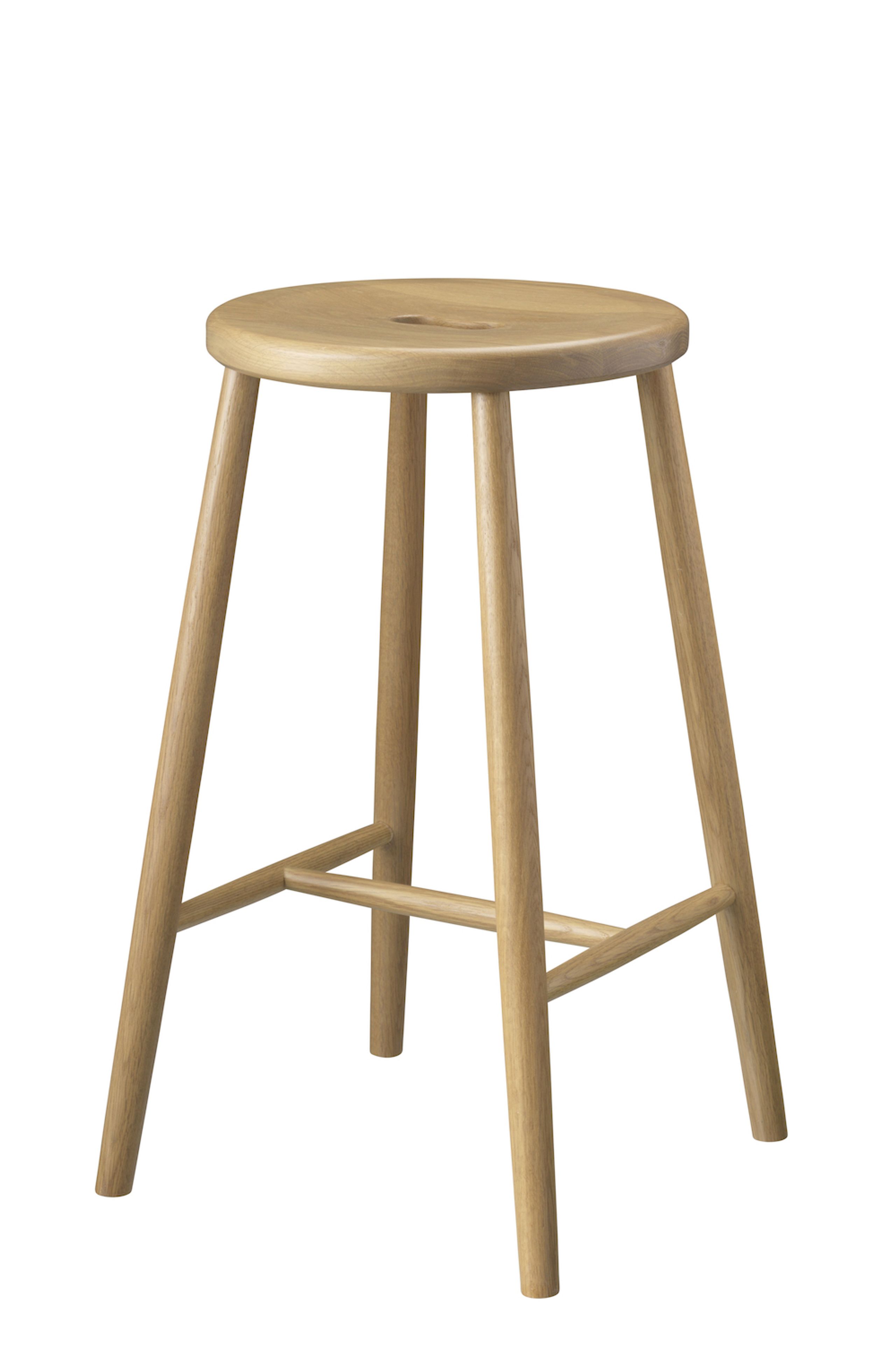 FDB Møbler / Furniture - Stool - J27c Counter Stool - Natur Eg / Lakeret Vandbaseret