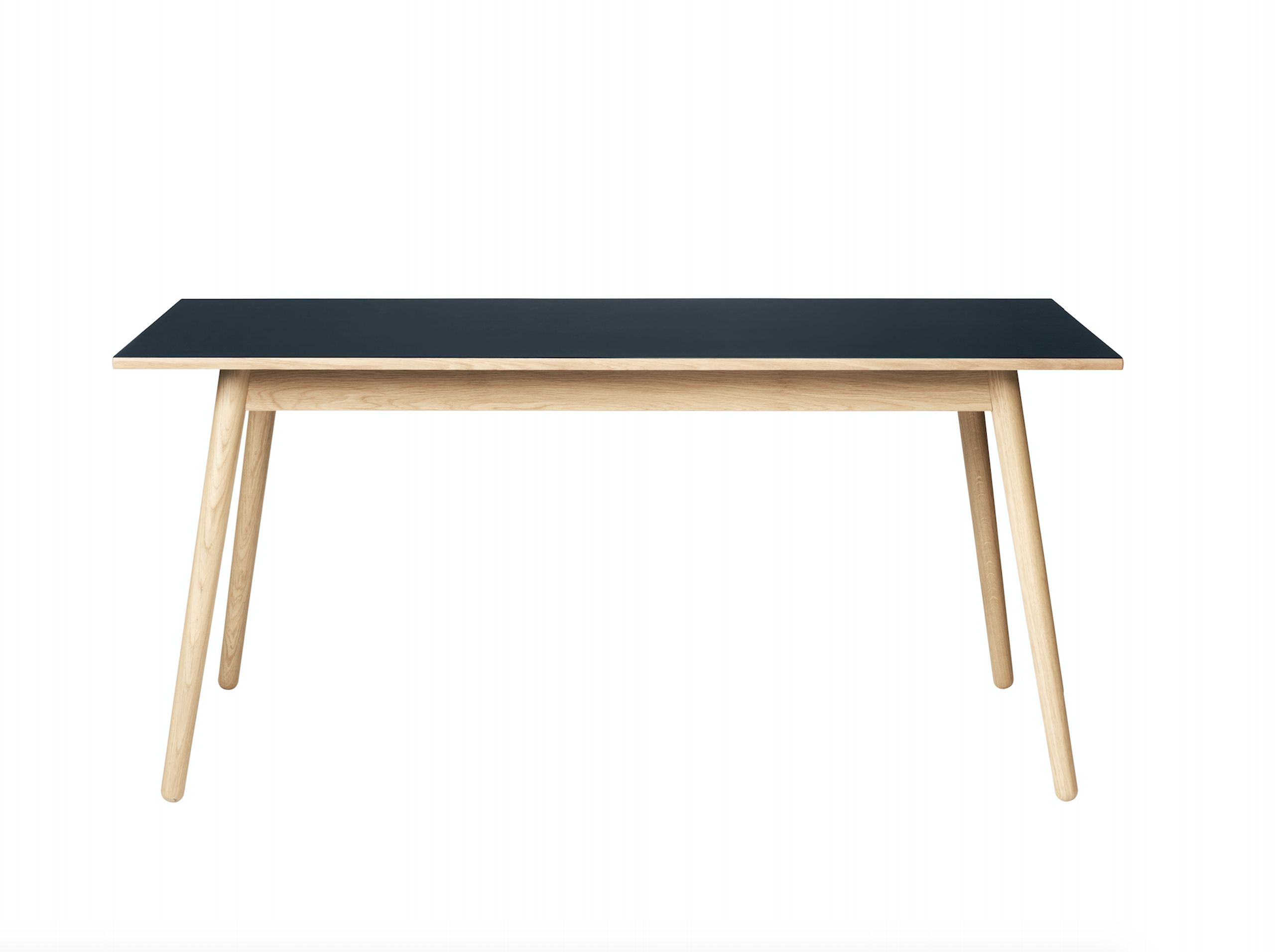FDB Møbler / Furniture - Eettafel - C35B by Poul M. Volther - Oak / Linoleum - Natural / Smokey Blue