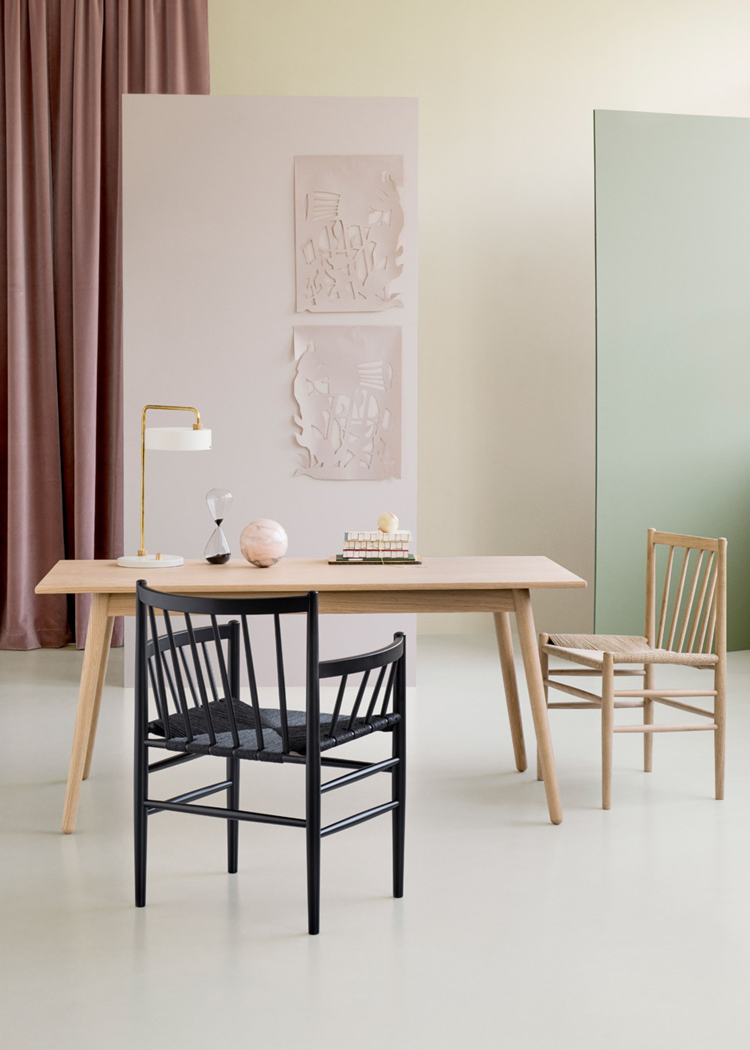 FDB Møbler / Furniture - Sedia - J81 by Jørgen Bækmark - Nature Oak/Nature Wicker - Lacquered