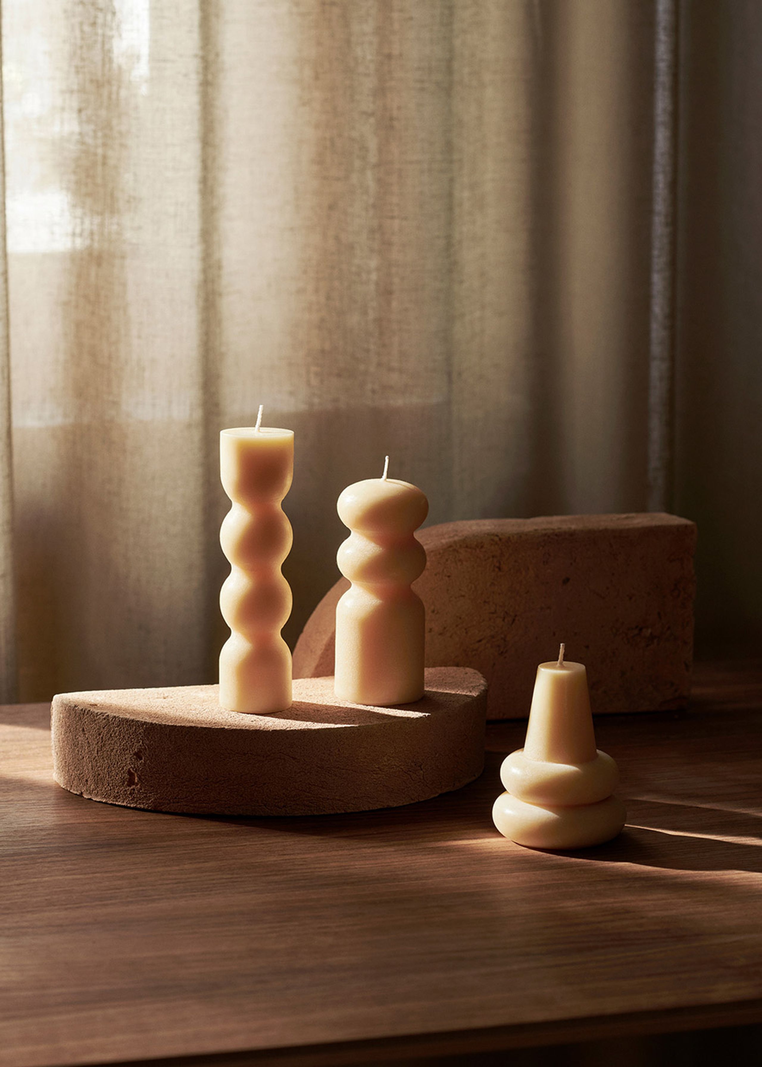Ferm Living - Stompkaarsen - Torno Candles - Pale Yellow
