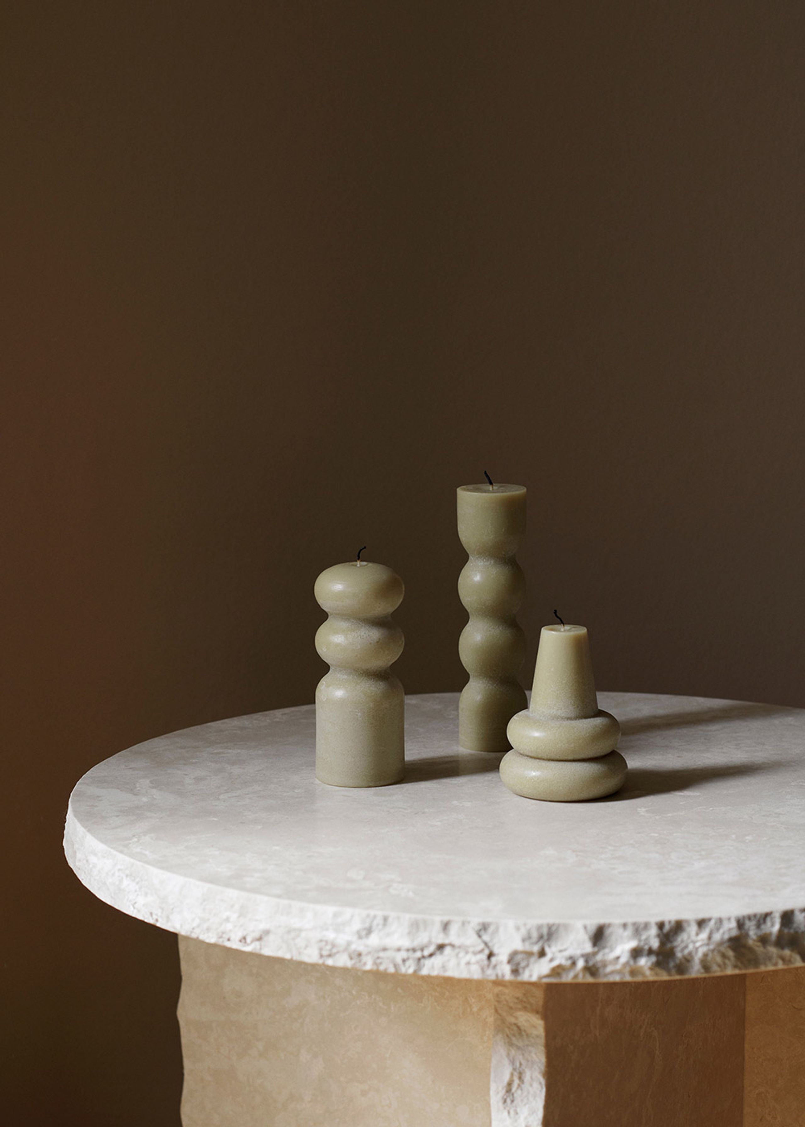 Ferm Living - Stompkaarsen - Torno Candles - Sand