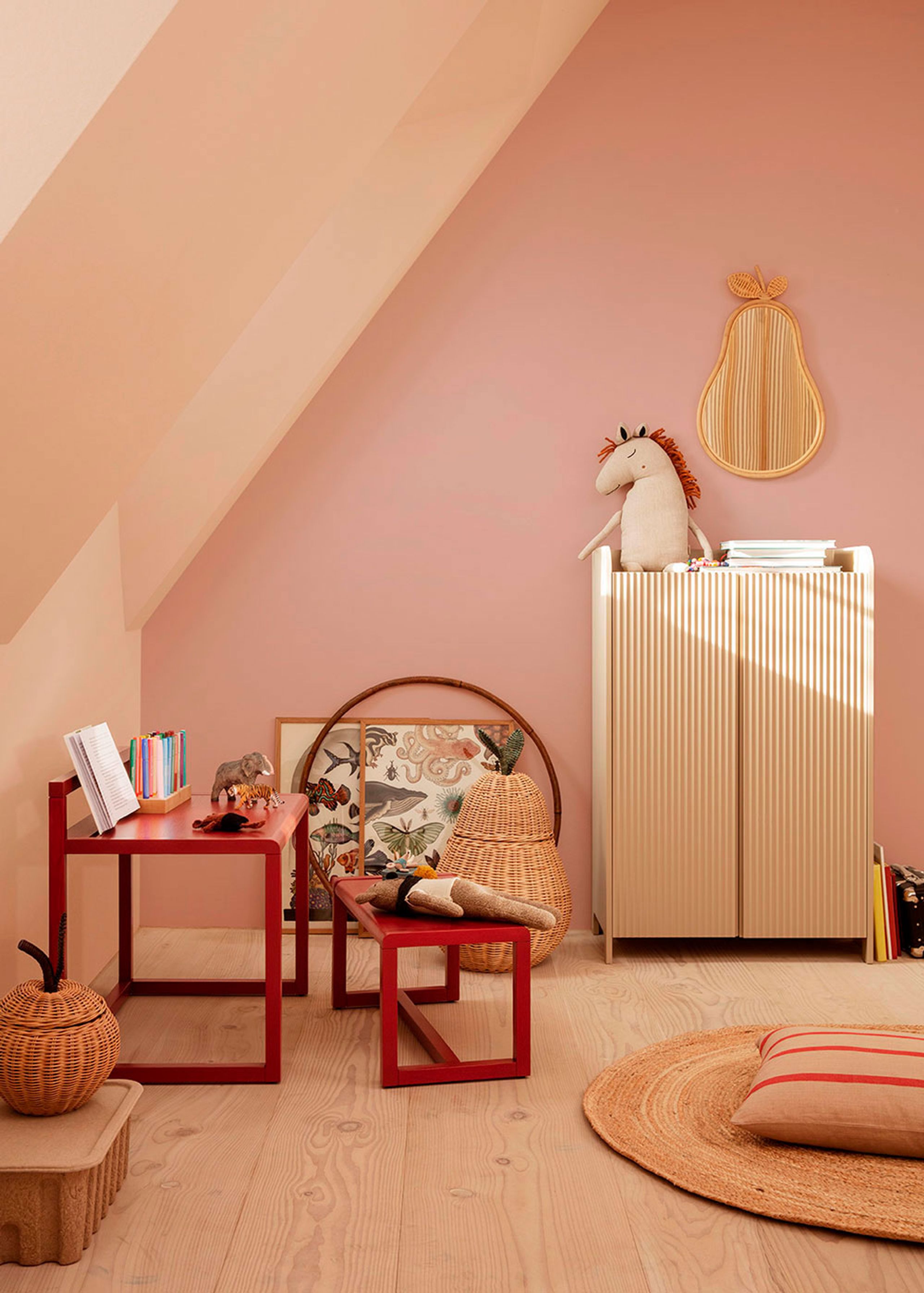 Ferm Living - Children's table - Little Architect Desk - Poppy Red