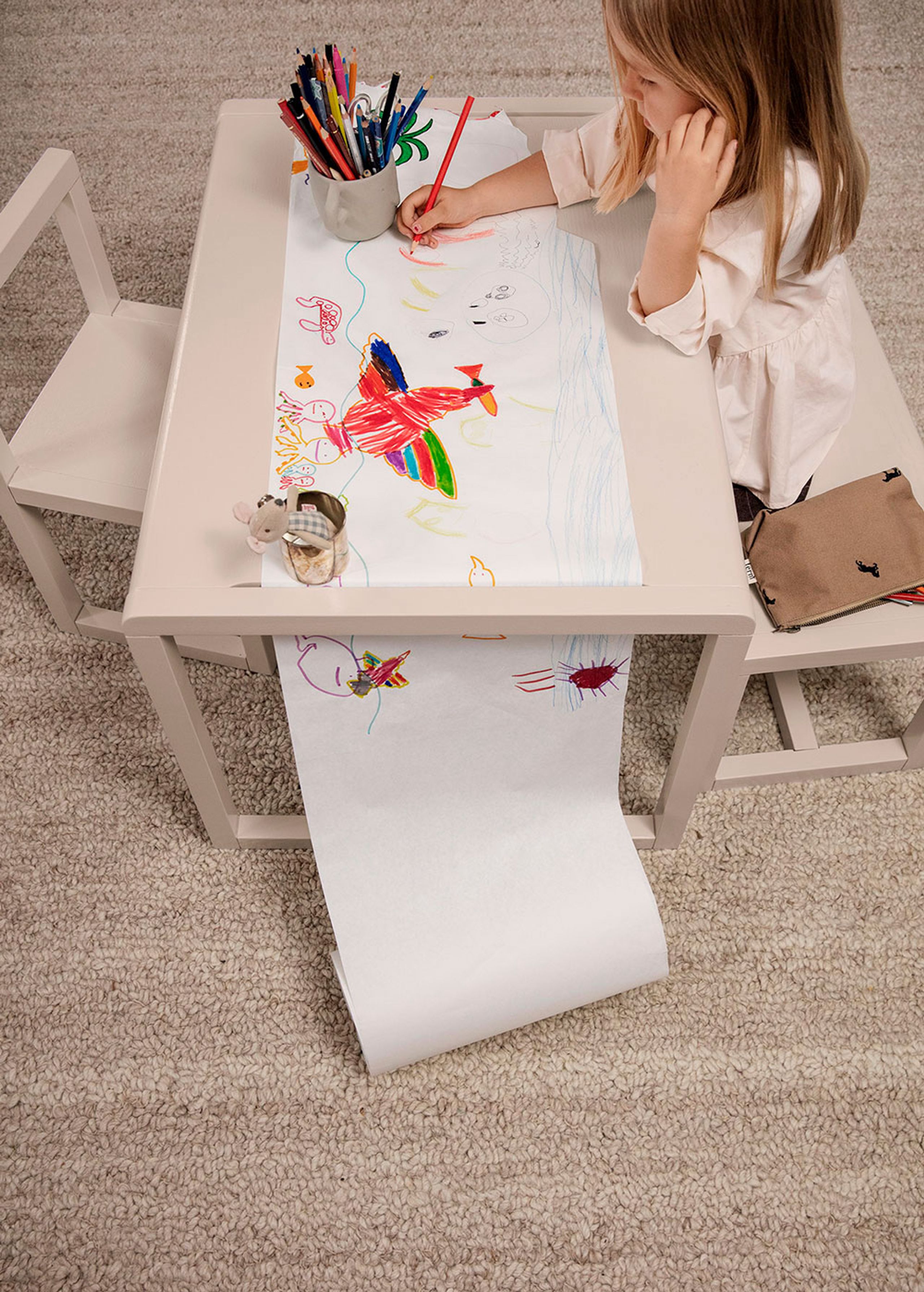 Ferm Living - Children's table - Little Architect Desk - Poppy Red