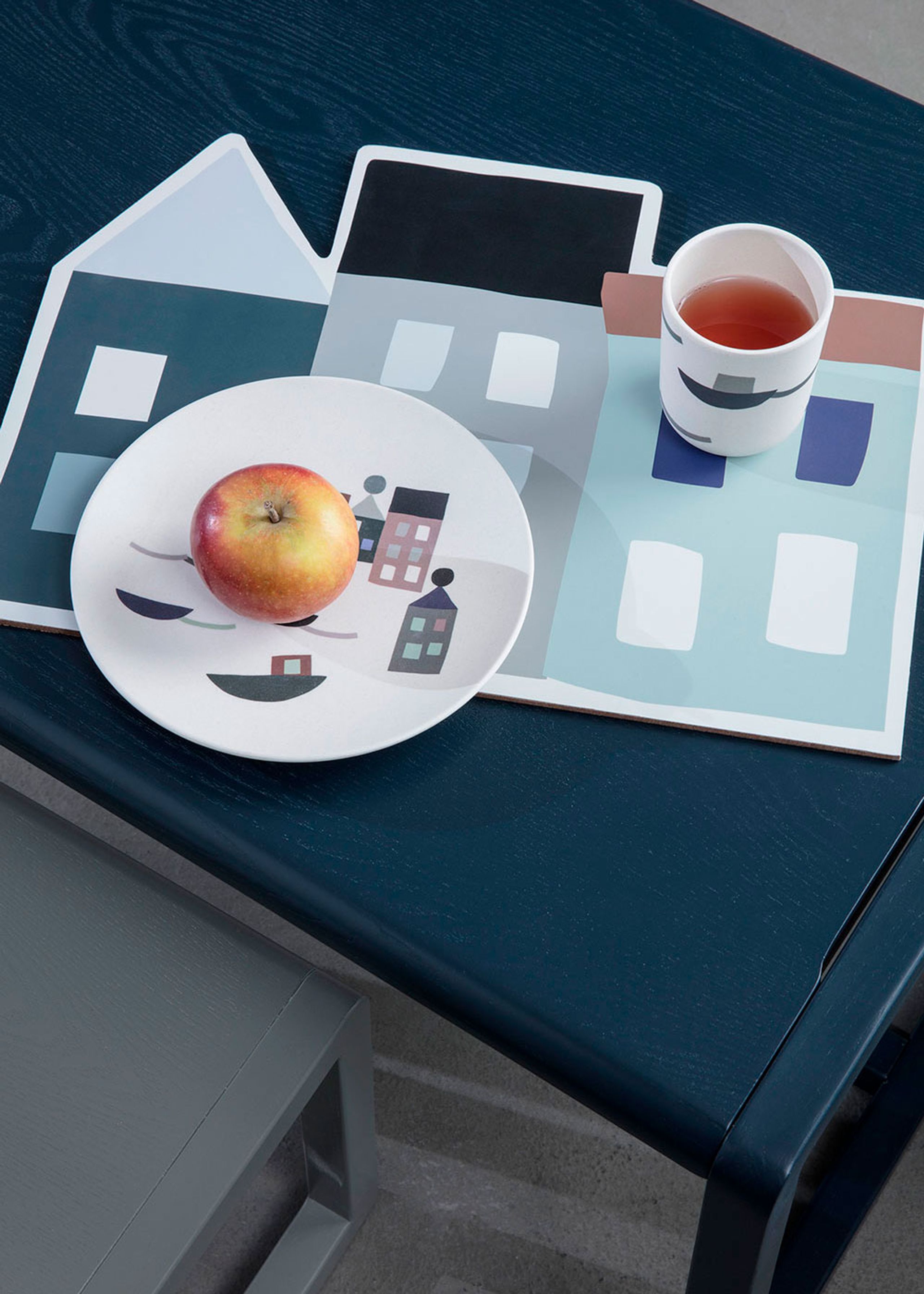 Ferm Living - Stolik dla dzieci - Little Architect Table - Yellow