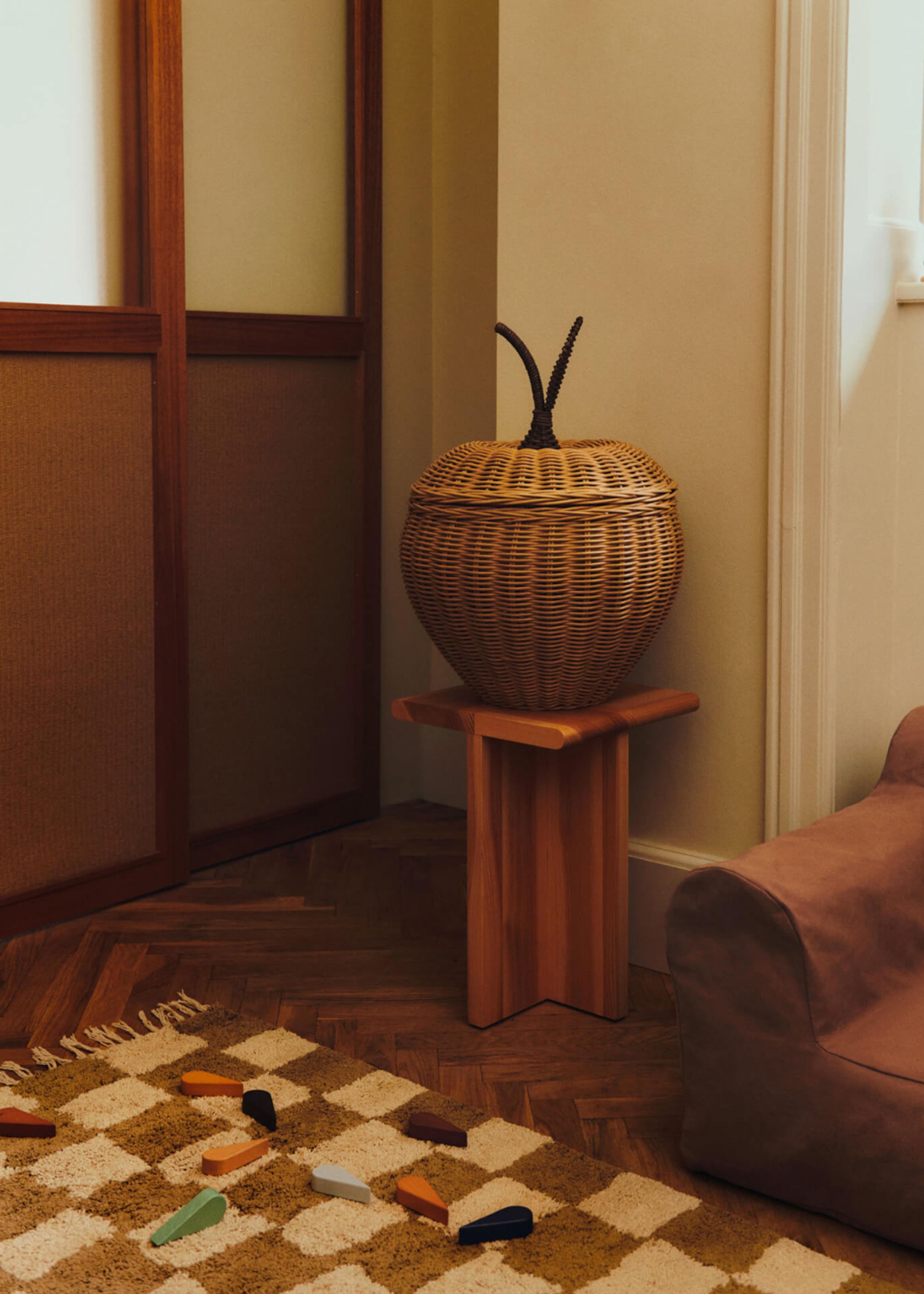 Ferm Living - Kinderteppich - Mara Washable Rug - Tan/Warm Sand