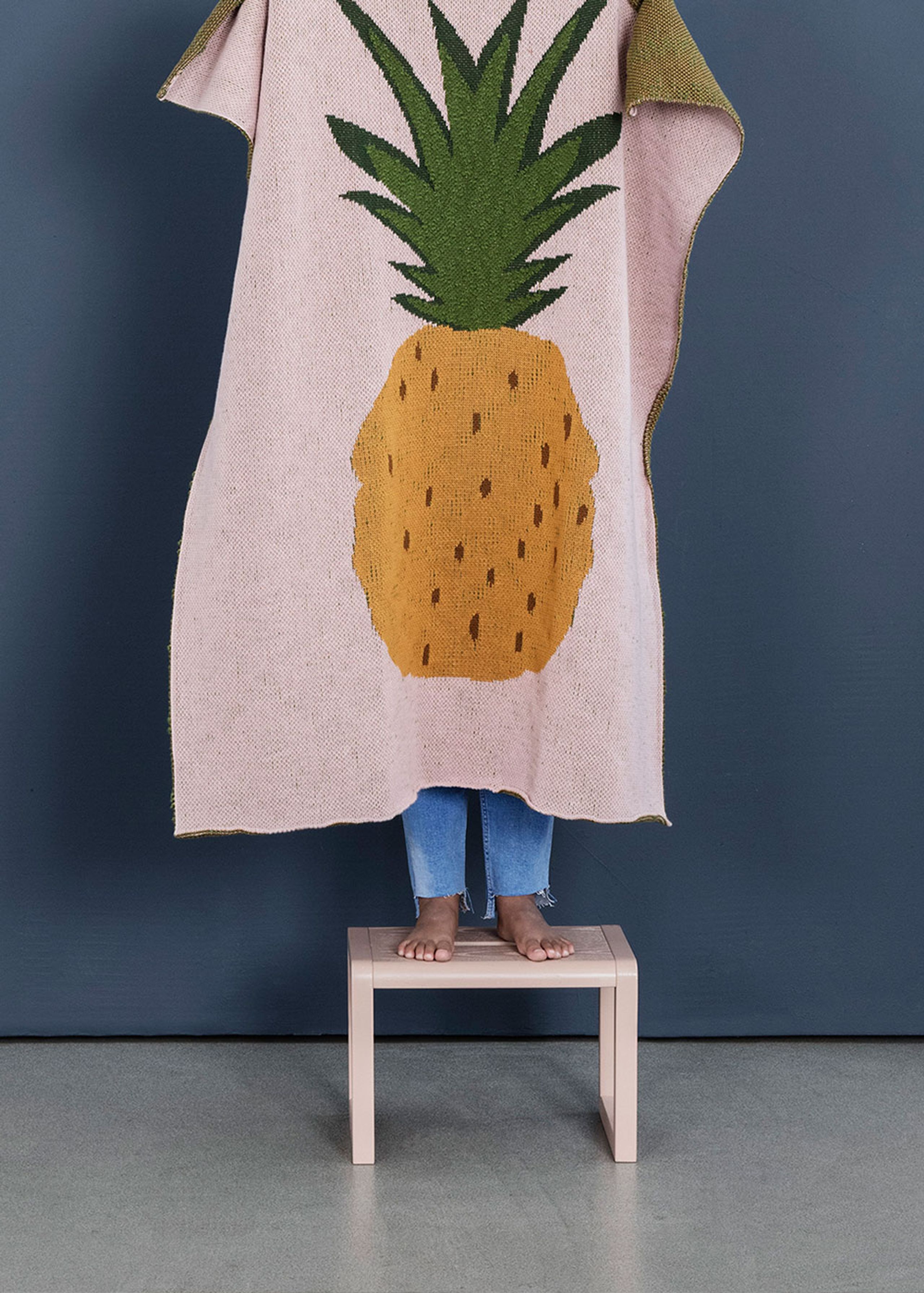 Ferm Living - Banco de criança - Little Architect Stool - Yellow