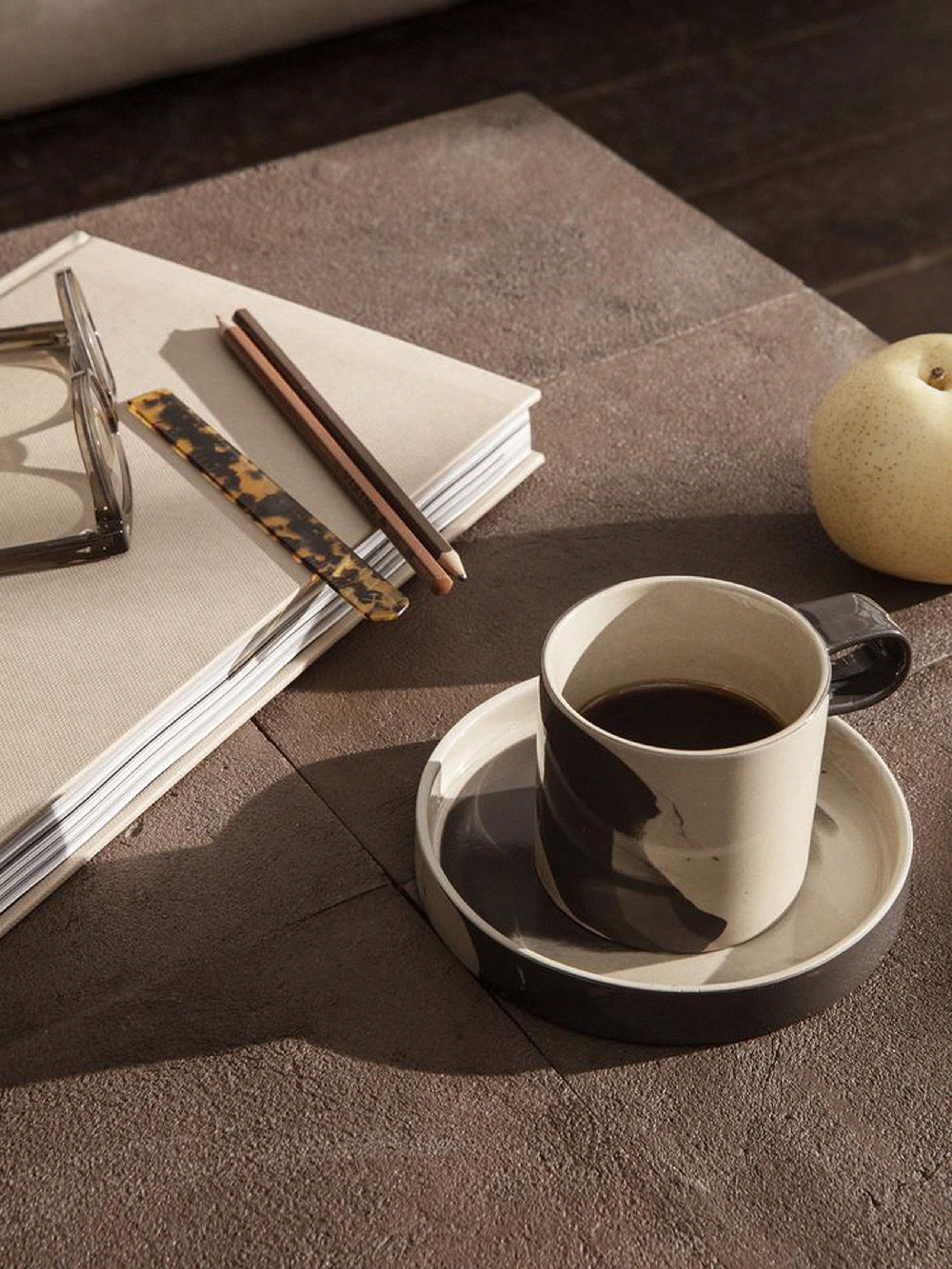 Ferm Living - Table - Flod Tiles Café Table - Large - Mocha